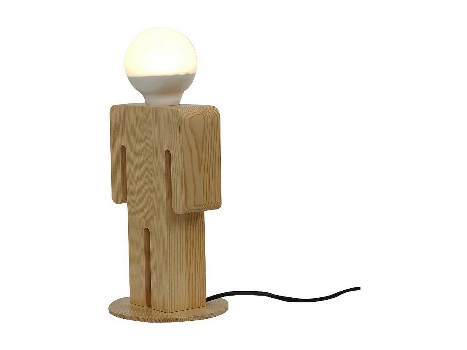 Lampe à Poser Messina, Chêne, 15x16x26 cm, EPIKASA