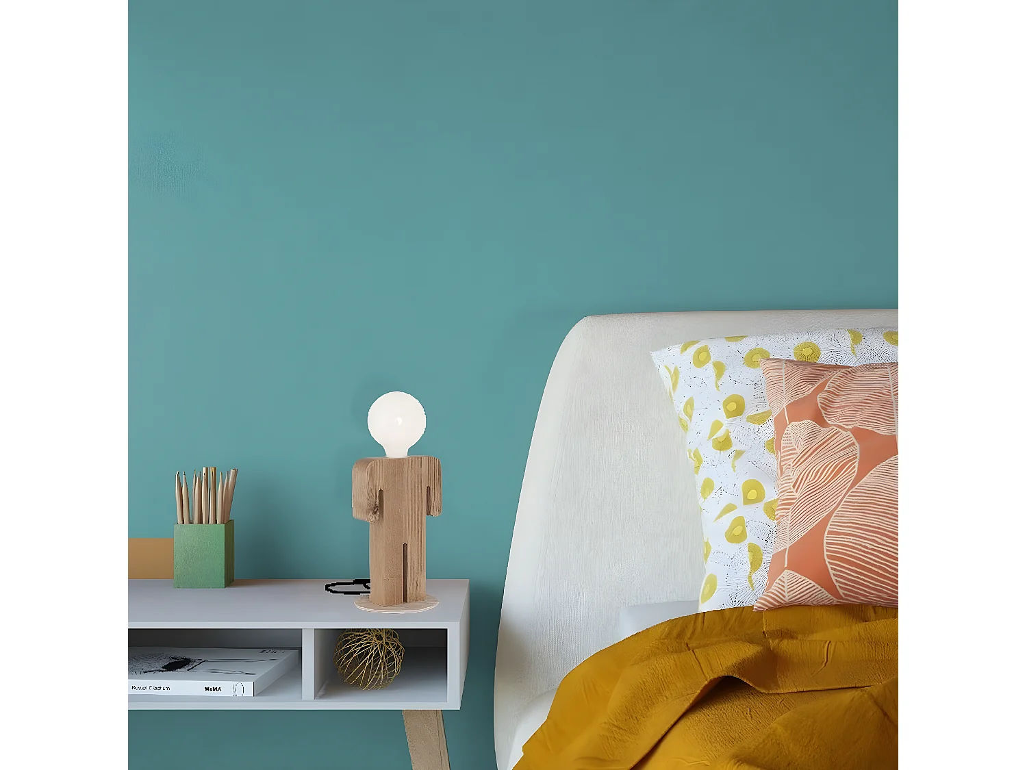 Lampe à Poser Messina, Chêne, 15x16x26 cm, EPIKASA