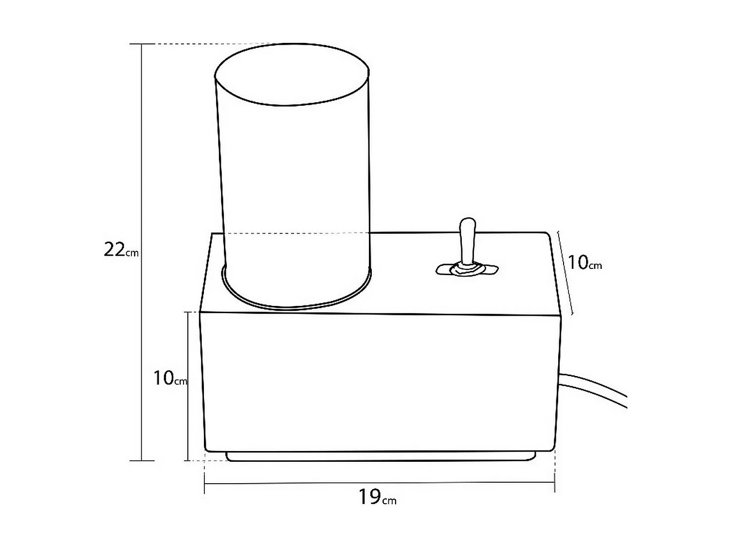 Lampe à Poser Genova, Chêne, 10x19x22 cm, EPIKASA