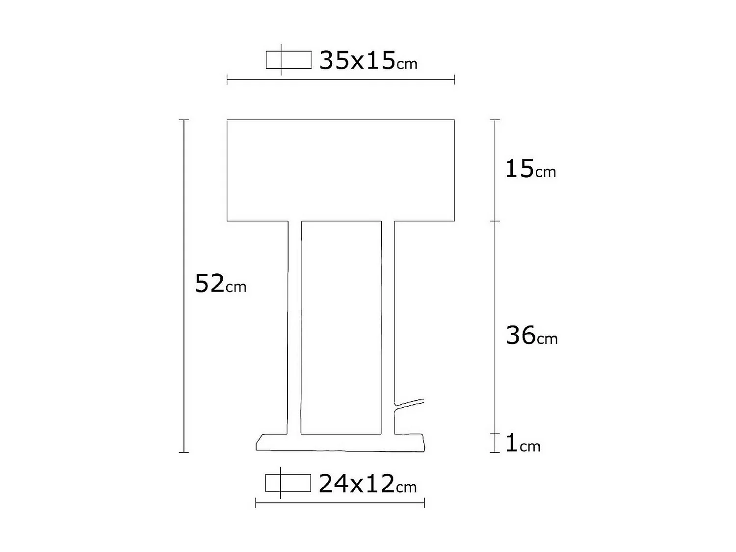 Tafellamp Vicenza - Chroom - 35x15x52 cm - EPIKASA