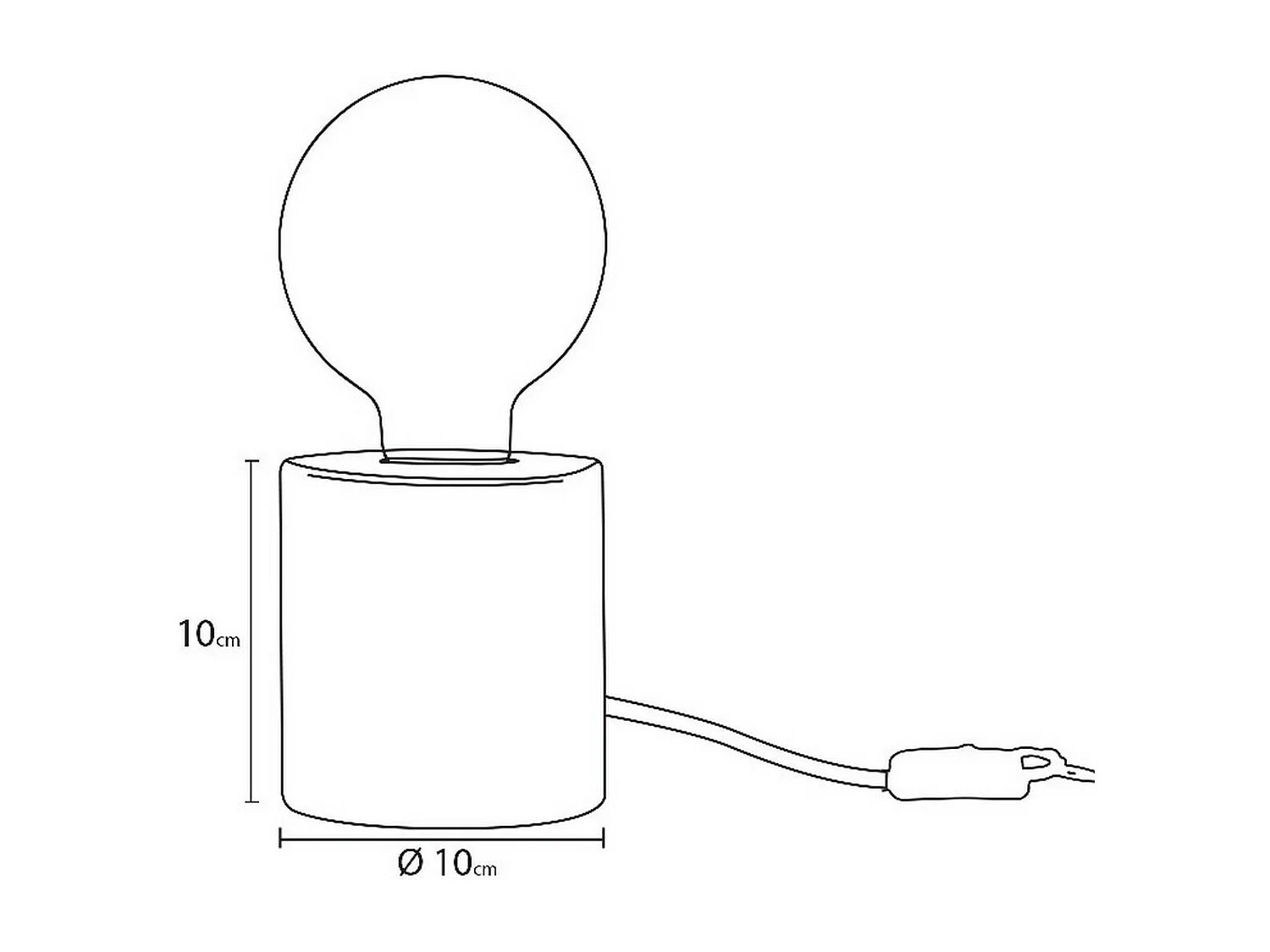 Lampa Stołowa Sondrio, Dąb, 10x10x10 cm, EPIKASA