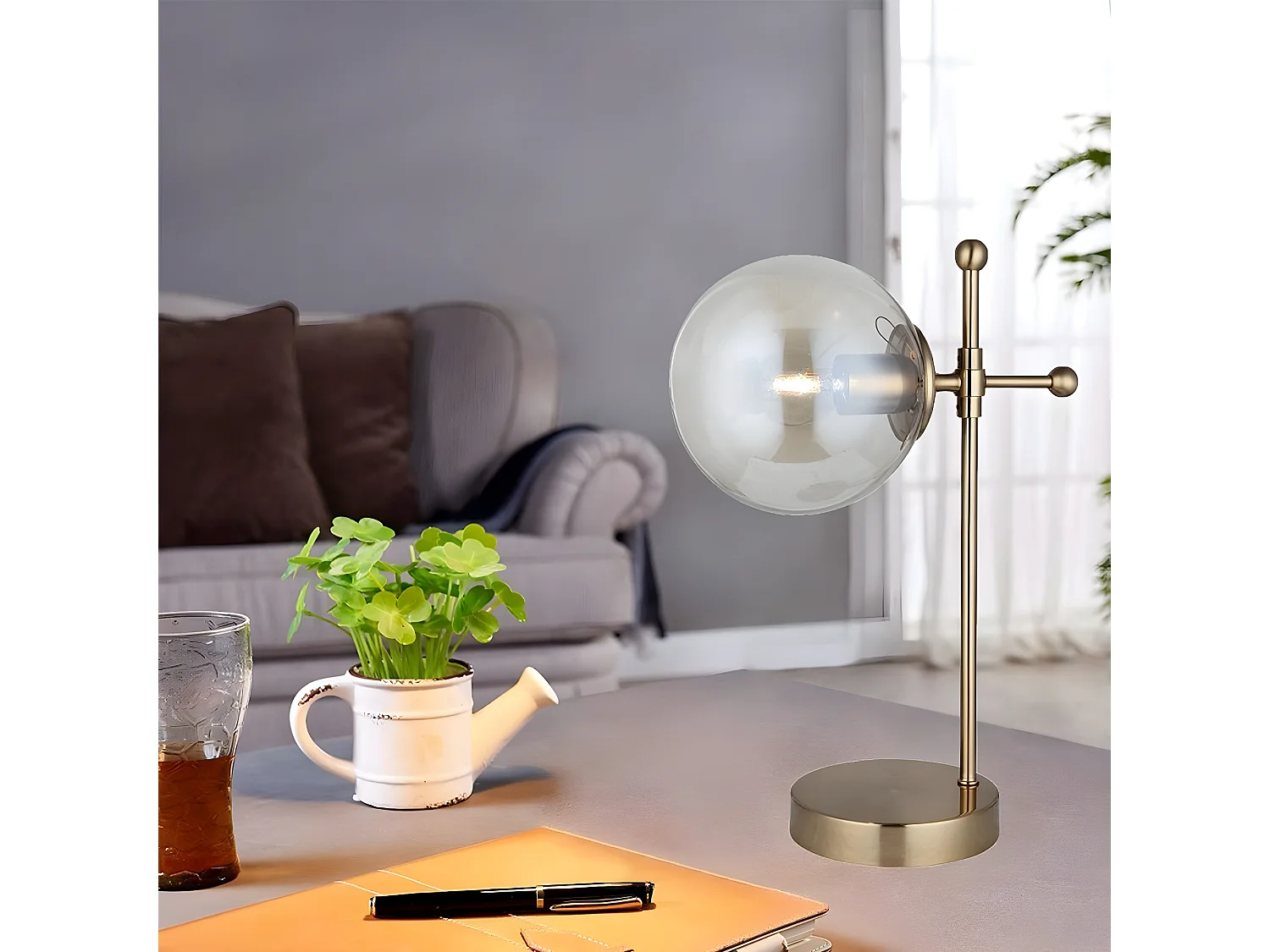 Lamp à Poser Potenza, Or, 15x31x43 cm, EPIKASA