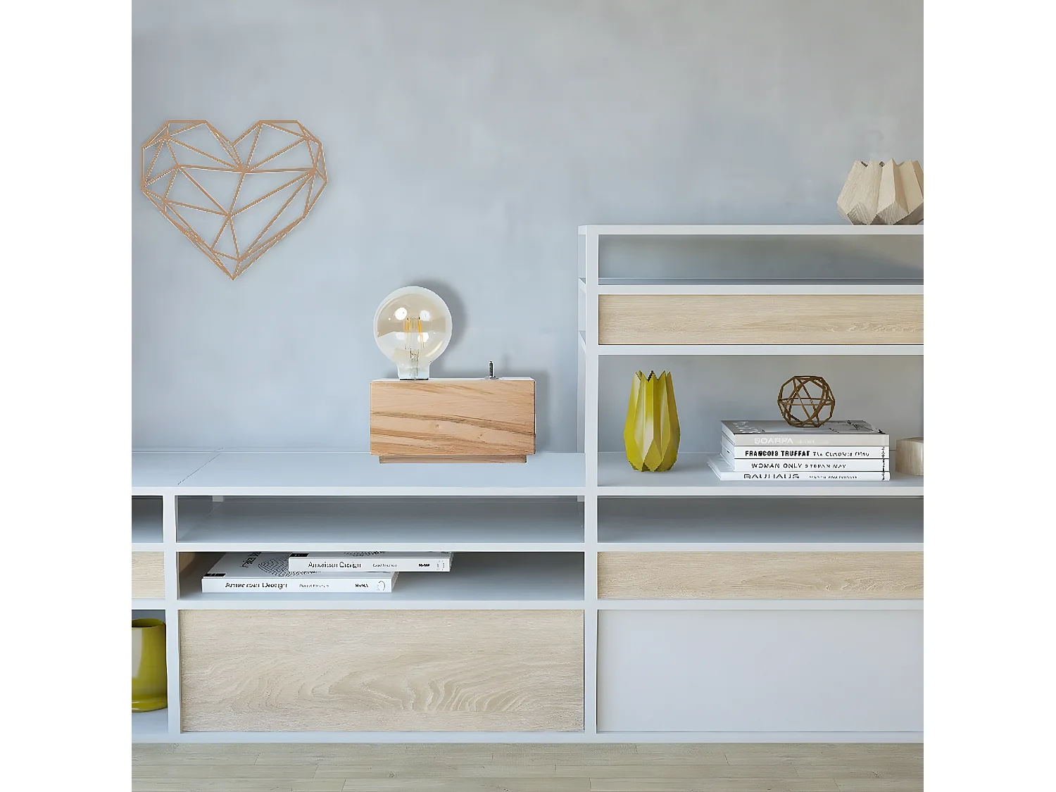 Tafellamp Genova - Eik - 10x19x10 cm - EPIKASA