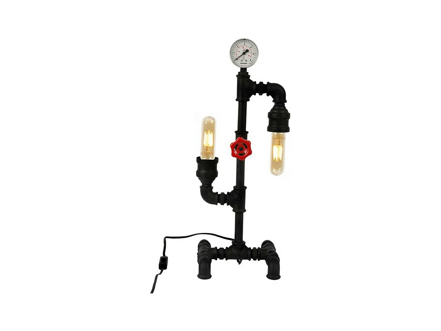 Lampe à Poser Gorizia, Noir, 18x20x52 cm, EPIKASA