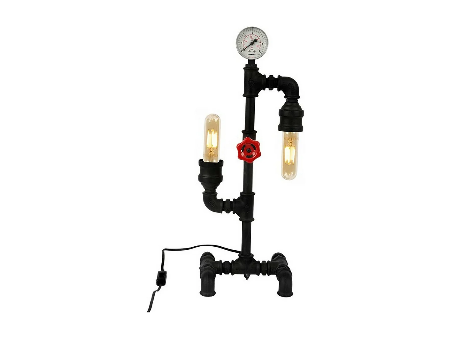 Lampe à Poser Gorizia, Noir, 18x20x52 cm, EPIKASA