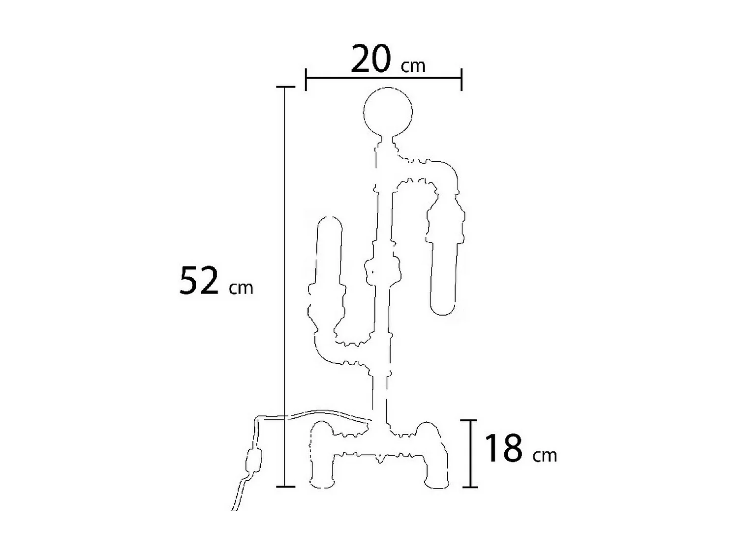 Lampe à Poser Gorizia, Noir, 18x20x52 cm, EPIKASA