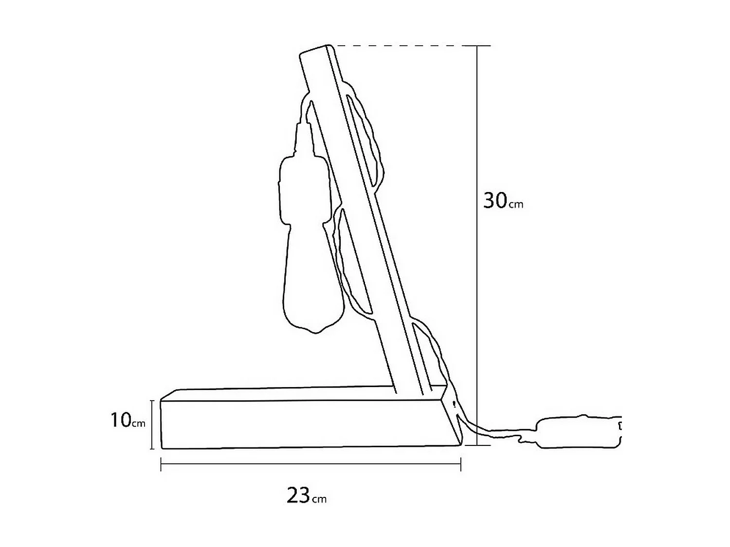 Tafellamp Genova - Eik - 10x23x30 cm - EPIKASA