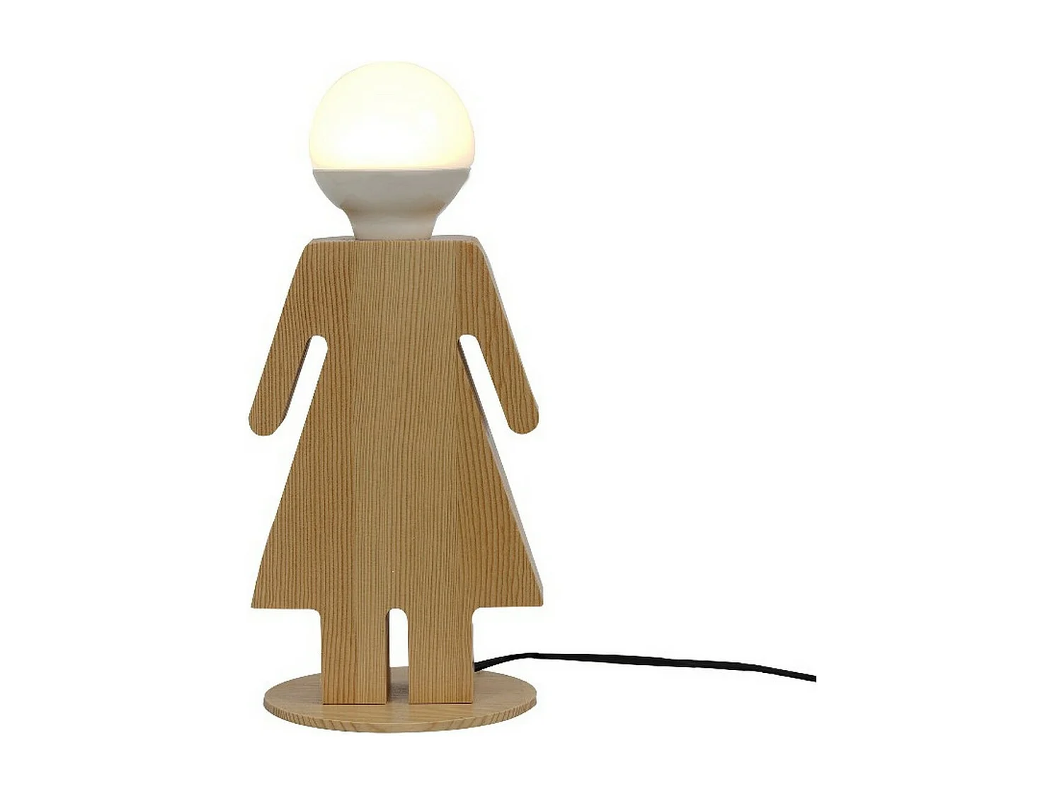 Lampe à Poser Messina, Chêne, 15x16x26 cm, EPIKASA