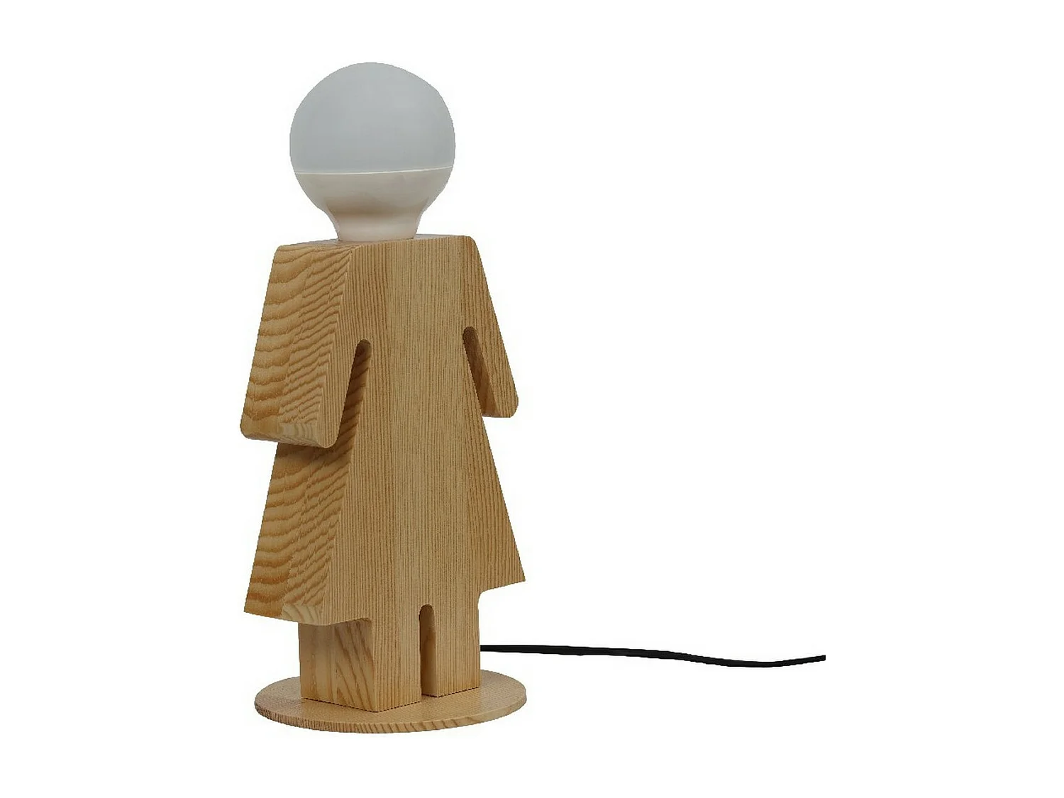 Lampe à Poser Messina, Chêne, 15x16x26 cm, EPIKASA