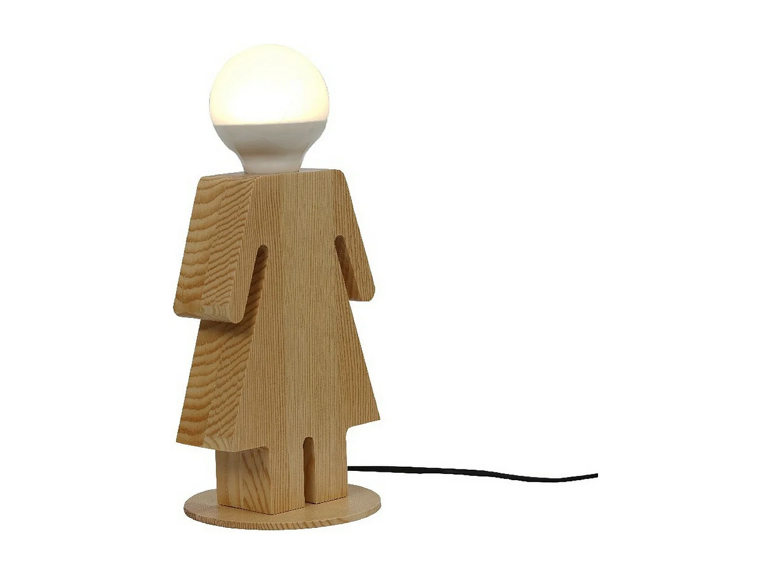 Lampe à Poser Messina, Chêne, 15x16x26 cm, EPIKASA