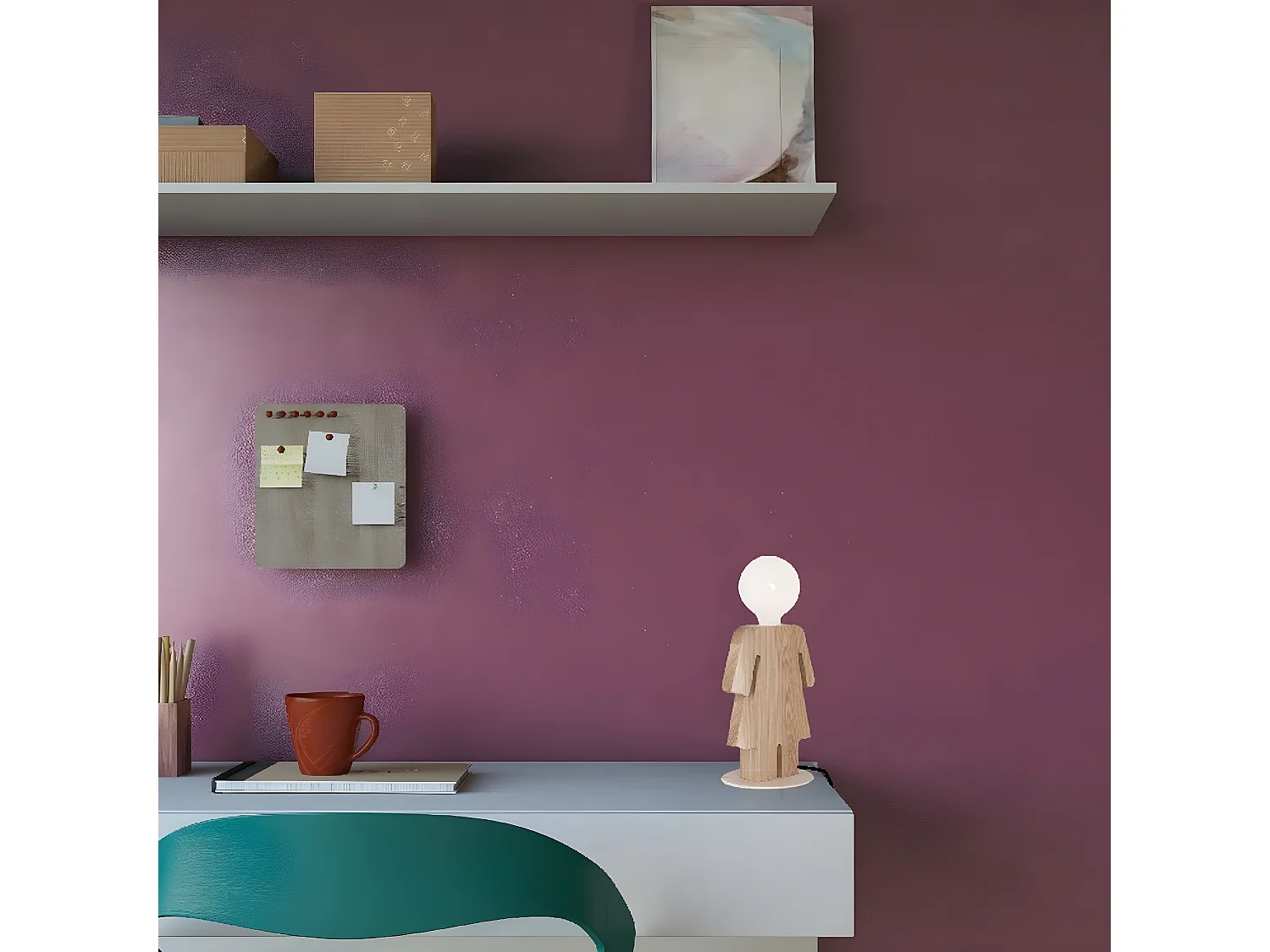 Lampe à Poser Messina, Chêne, 15x16x26 cm, EPIKASA