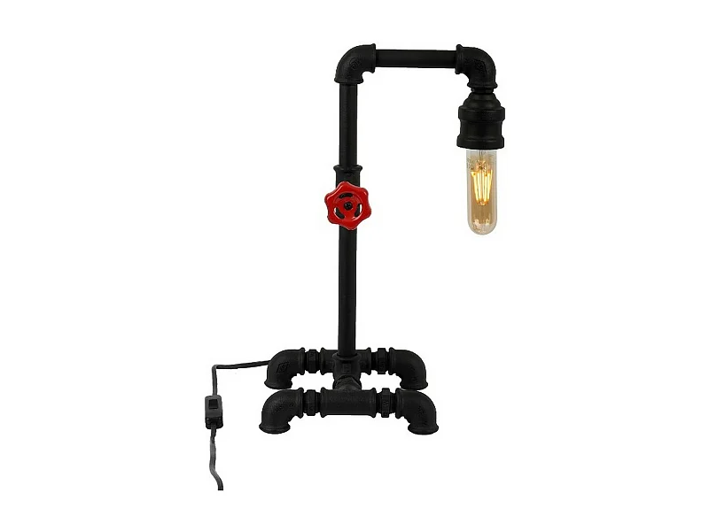 Lampe à Poser Gorizia, Noir, 19x26x39 cm, EPIKASA