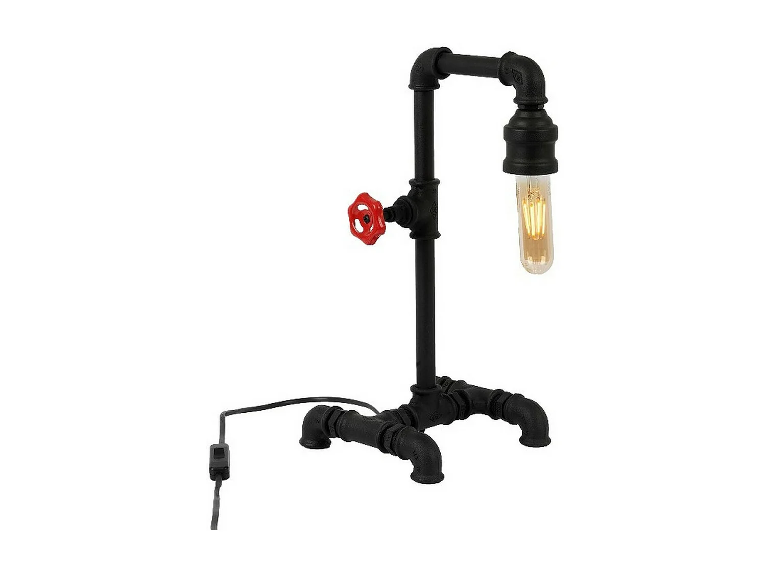 Lampe à Poser Gorizia, Noir, 19x26x39 cm, EPIKASA