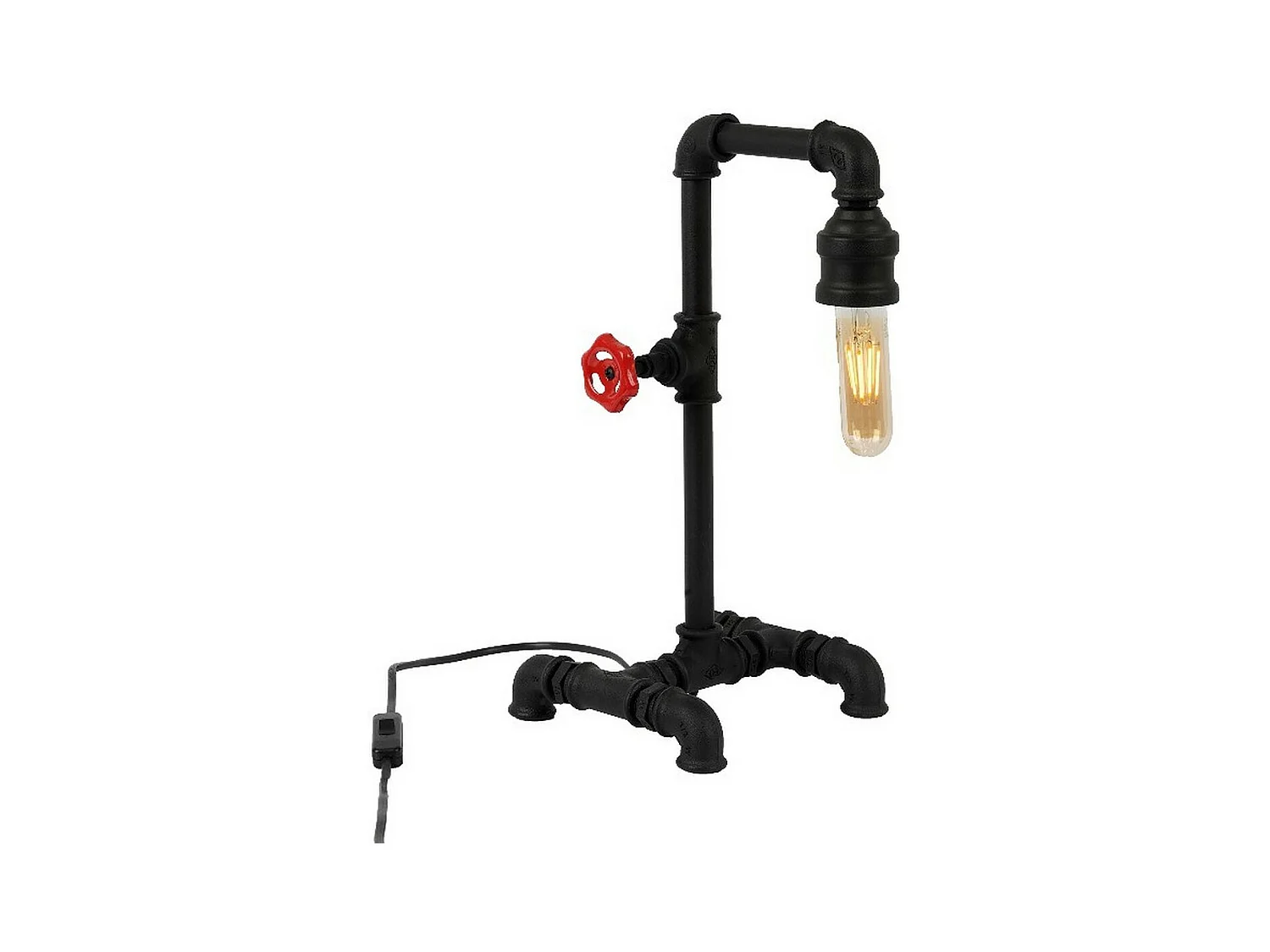 Lampe à Poser Gorizia, Noir, 19x26x39 cm, EPIKASA