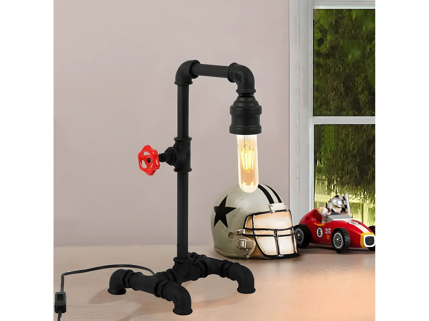 Tafellamp Gorizia - Zwart - 19x26x39 cm - EPIKASA