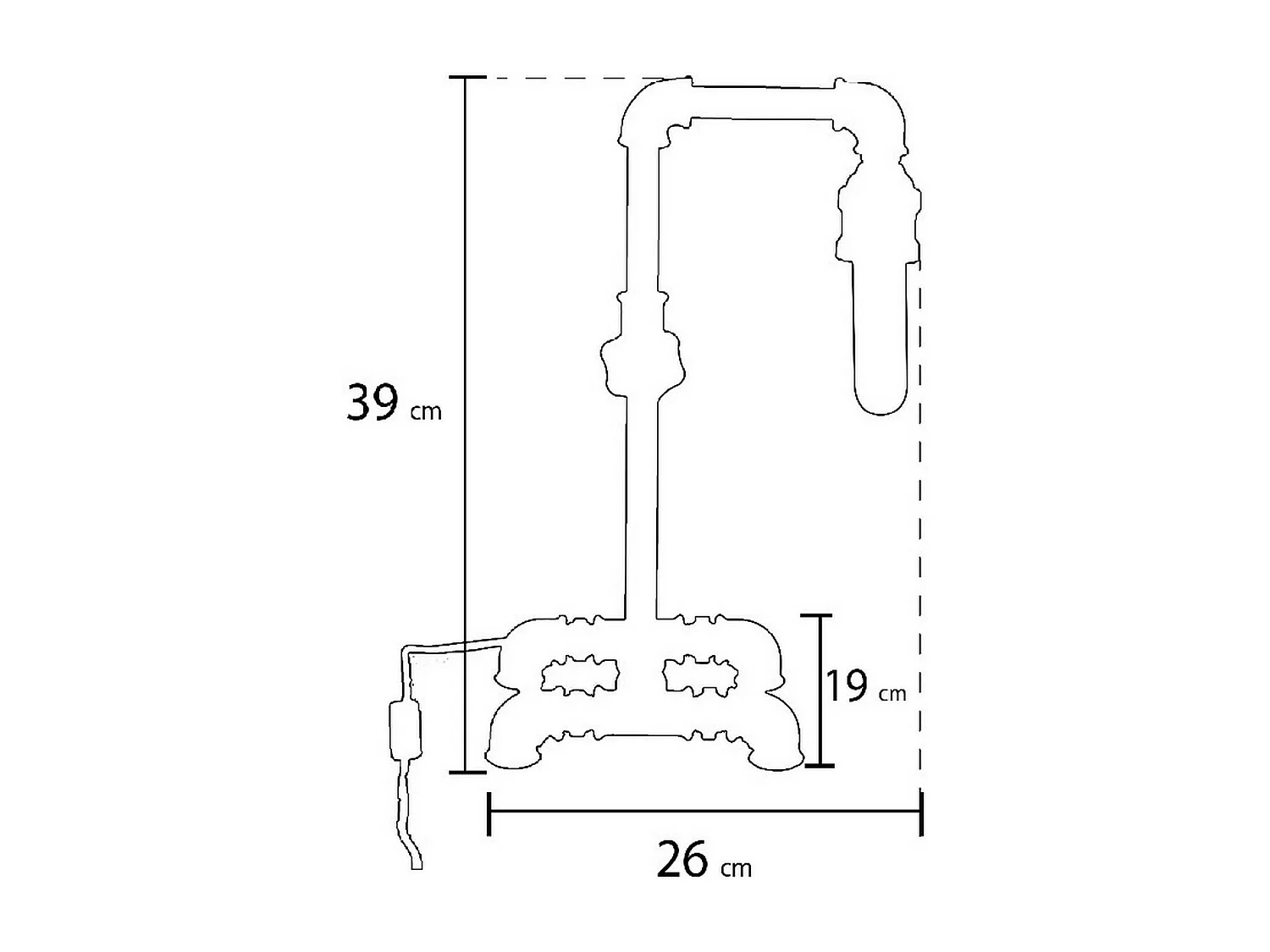 Tafellamp Gorizia - Zwart - 19x26x39 cm - EPIKASA