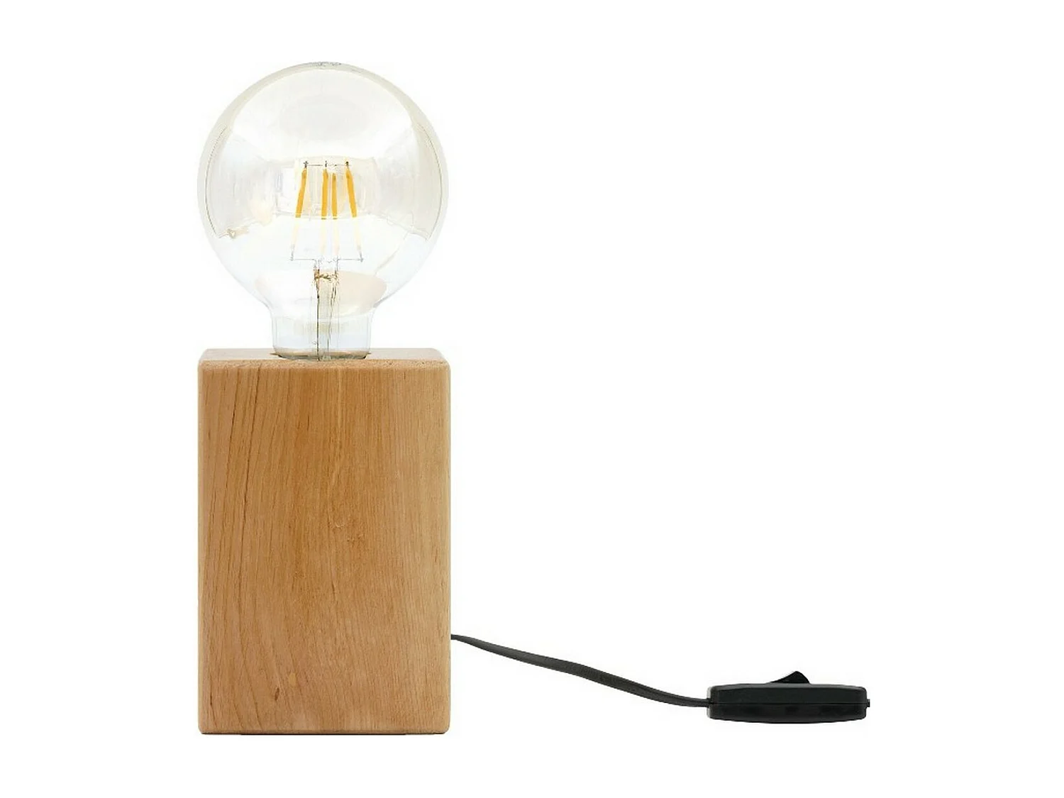 Lampe à Poser Sondrio, Chêne, 10x10x14 cm, EPIKASA