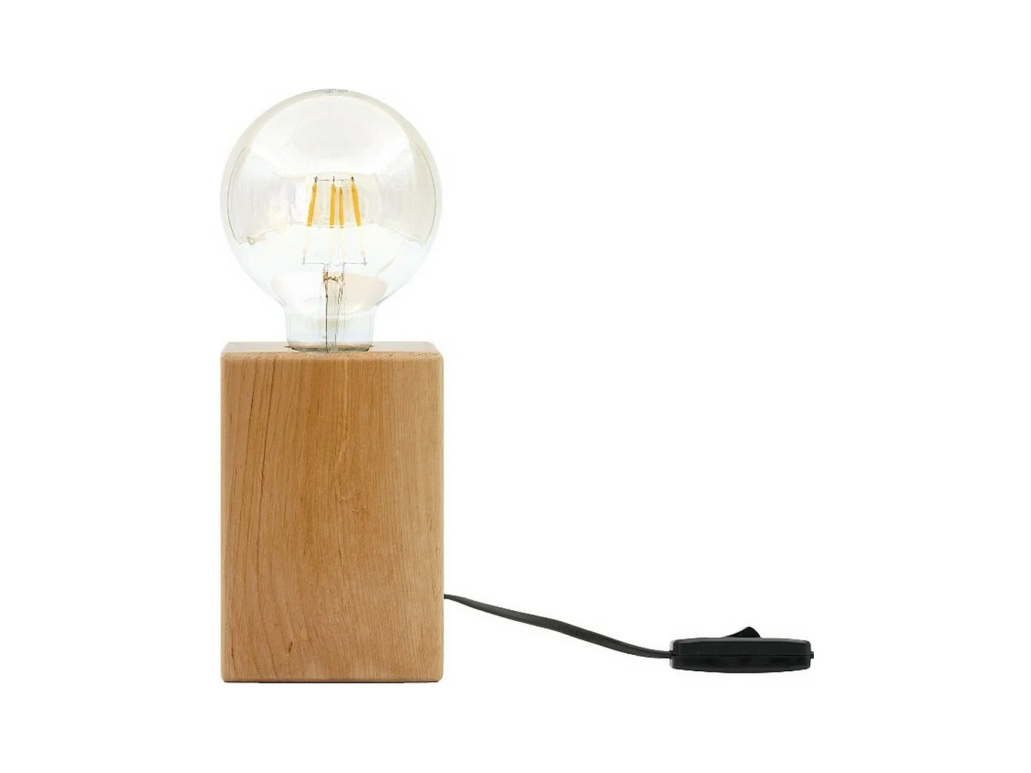 Lampe à Poser Sondrio, Chêne, 10x10x14 cm, EPIKASA