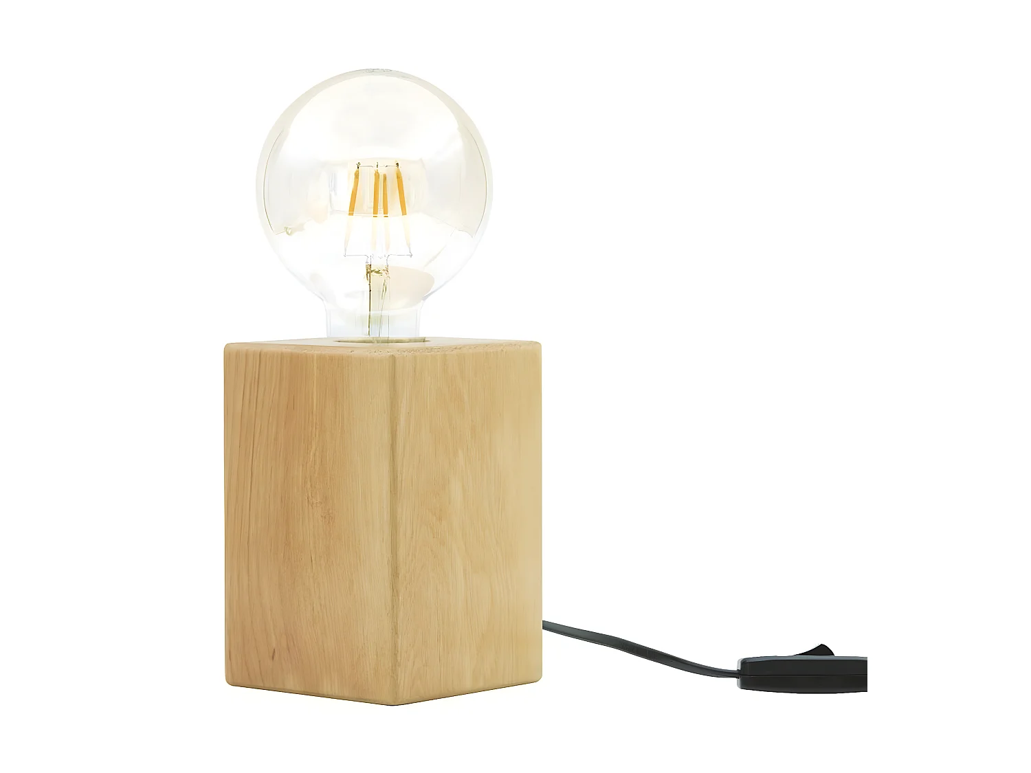 Tafellamp Sondrio - Eik - 10x10x14 cm - EPIKASA