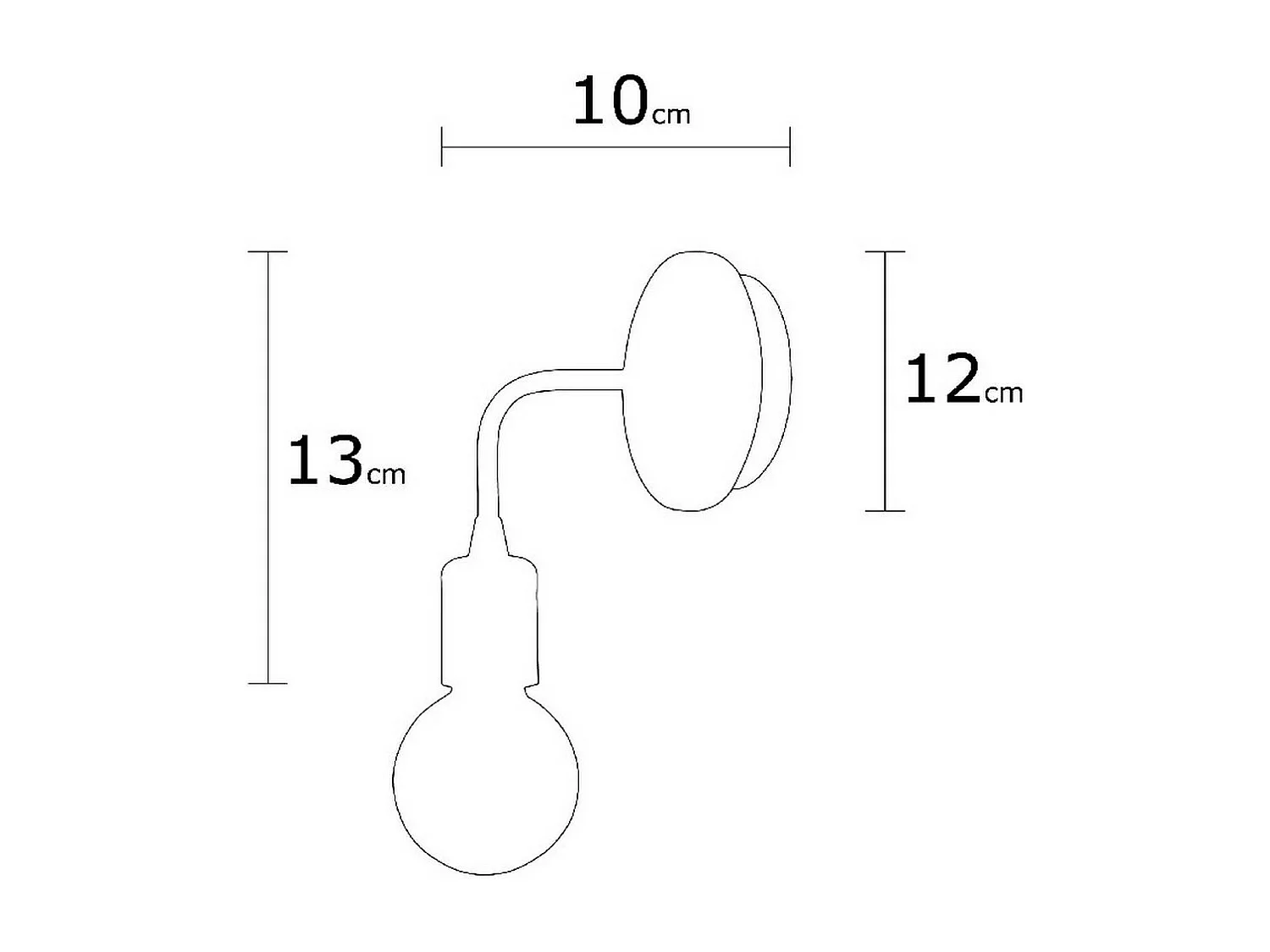 Applique Terni, Blanc, 12x10x13 cm, EPIKASA