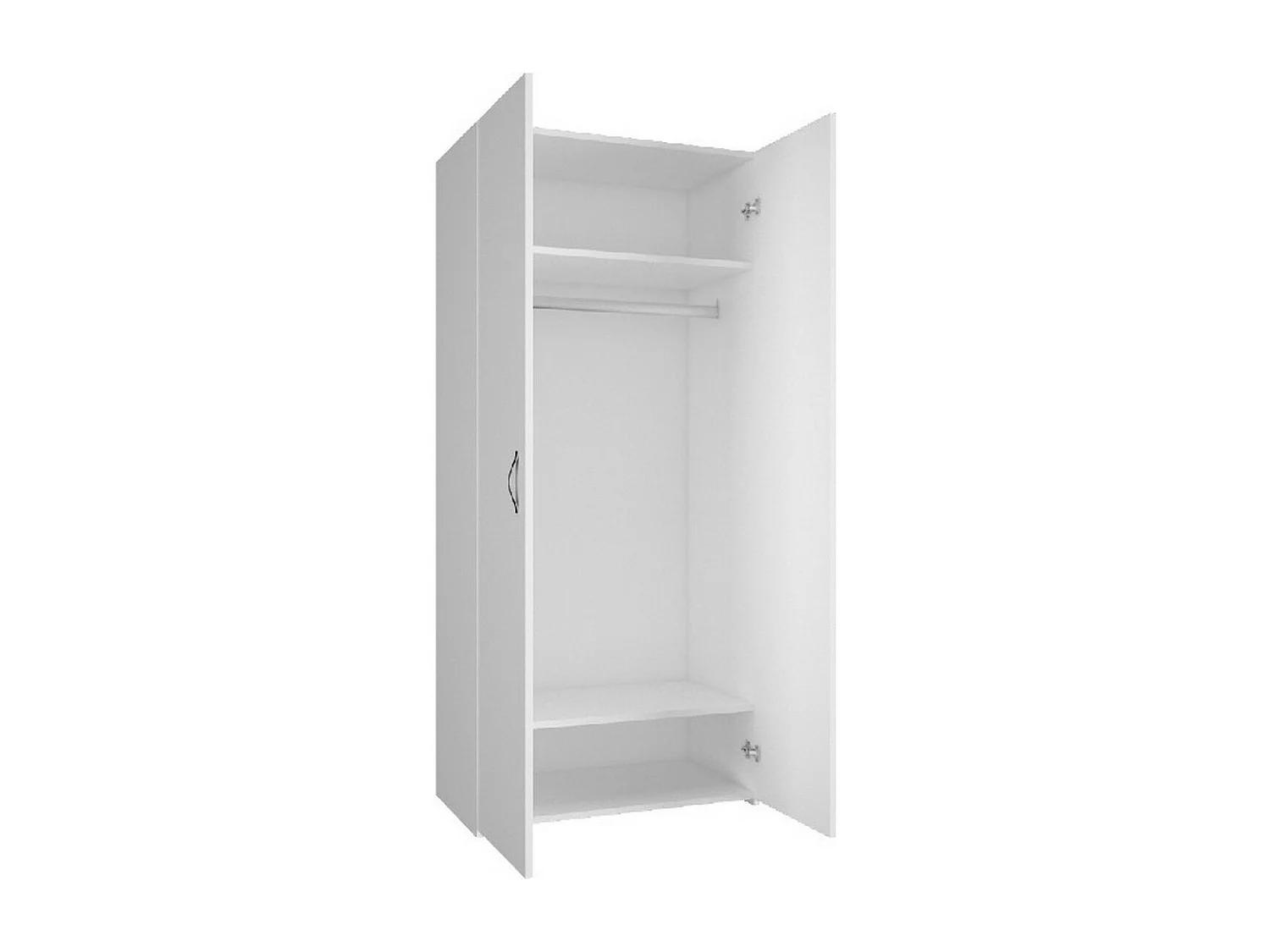 Roupeiro Flavia, Branco, 80x47x180 cm, EPIKASA