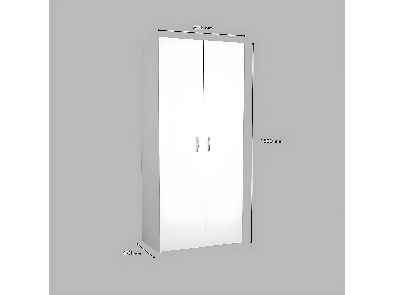 Roupeiro Flavia, Branco, 80x47x180 cm, EPIKASA