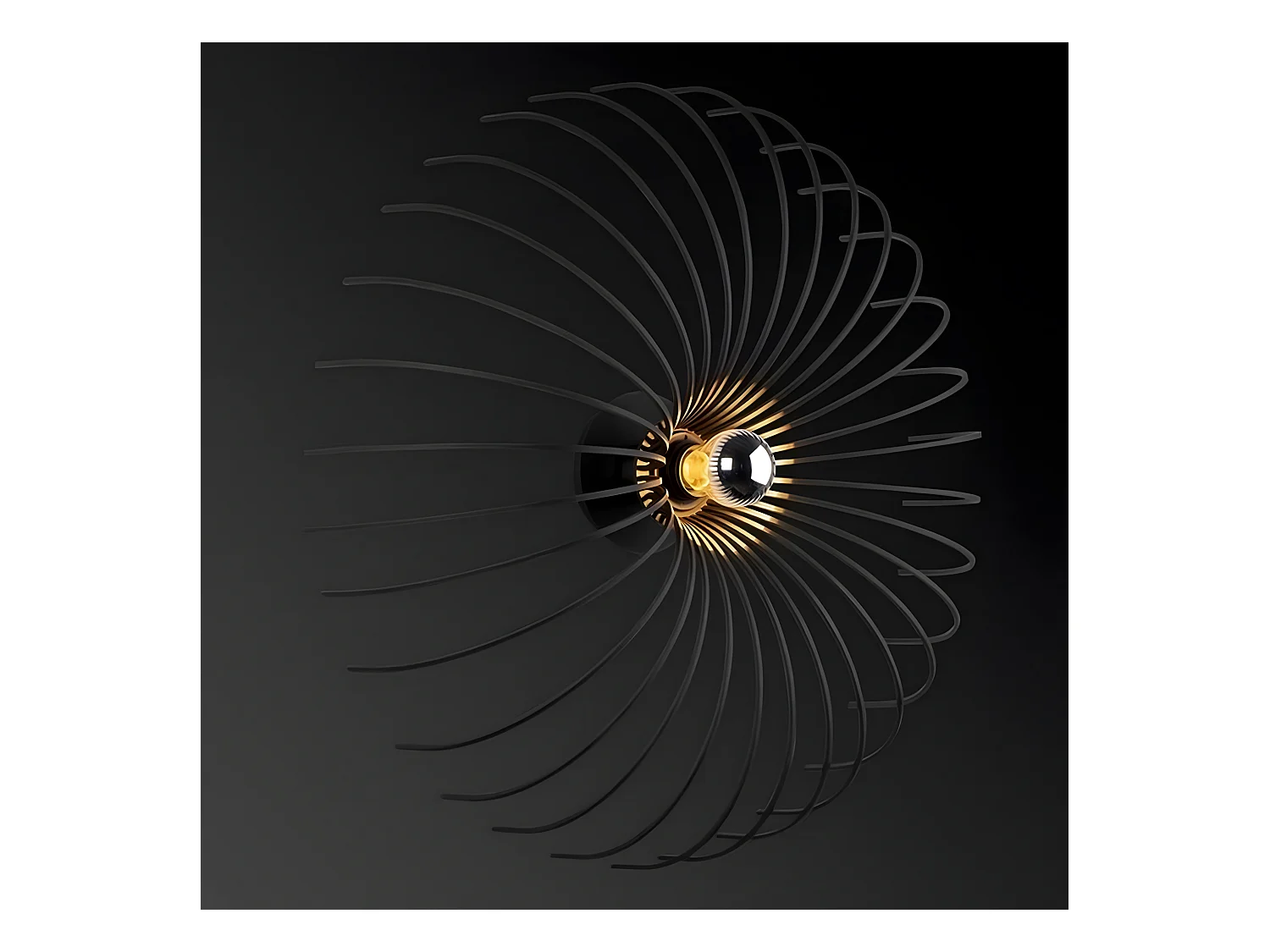 Wandlamp Carrara - Zwart - 56x56x16 cm - EPIKASA