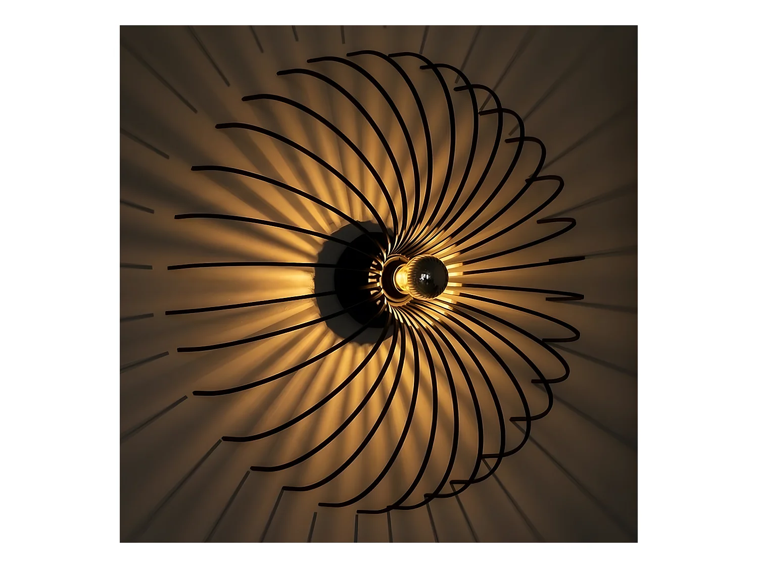 Wandlamp Carrara - Zwart - 56x56x16 cm - EPIKASA
