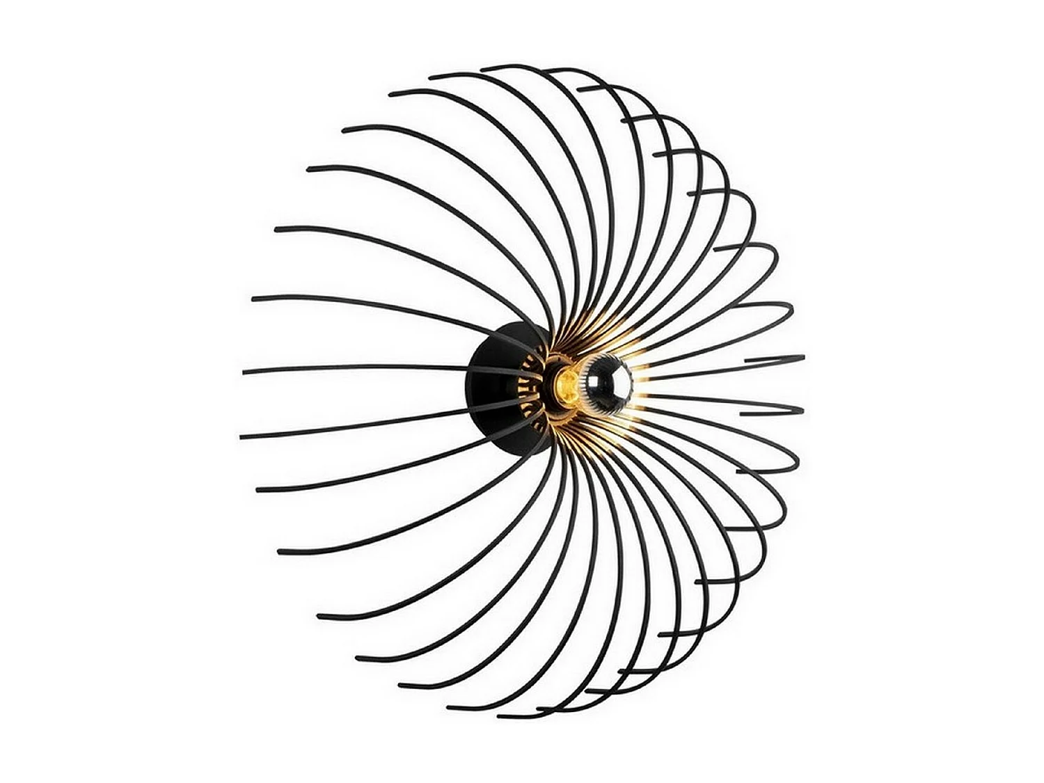 Applique Carrara, Noir, 56x56x16 cm, EPIKASA