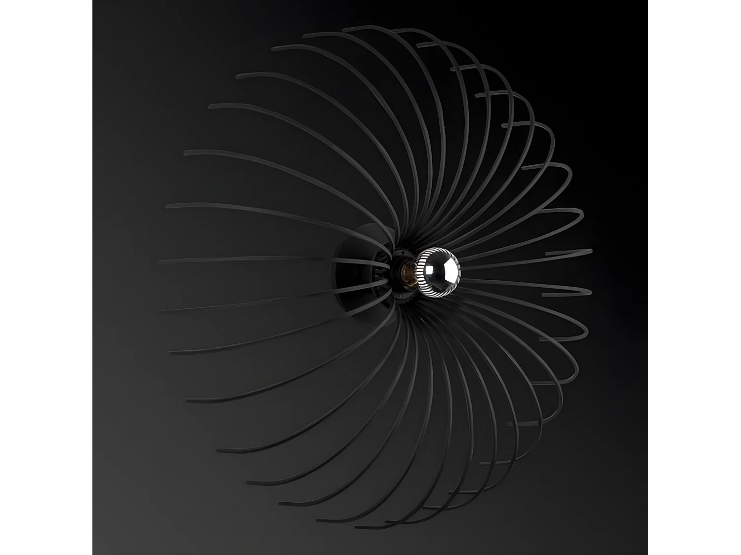 Applique Carrara, Noir, 56x56x16 cm, EPIKASA