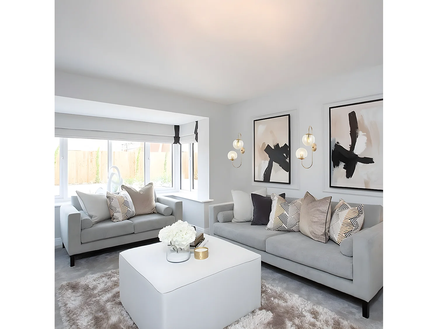 Wandlamp Aosta - Goud - 34x21x53 cm - EPIKASA