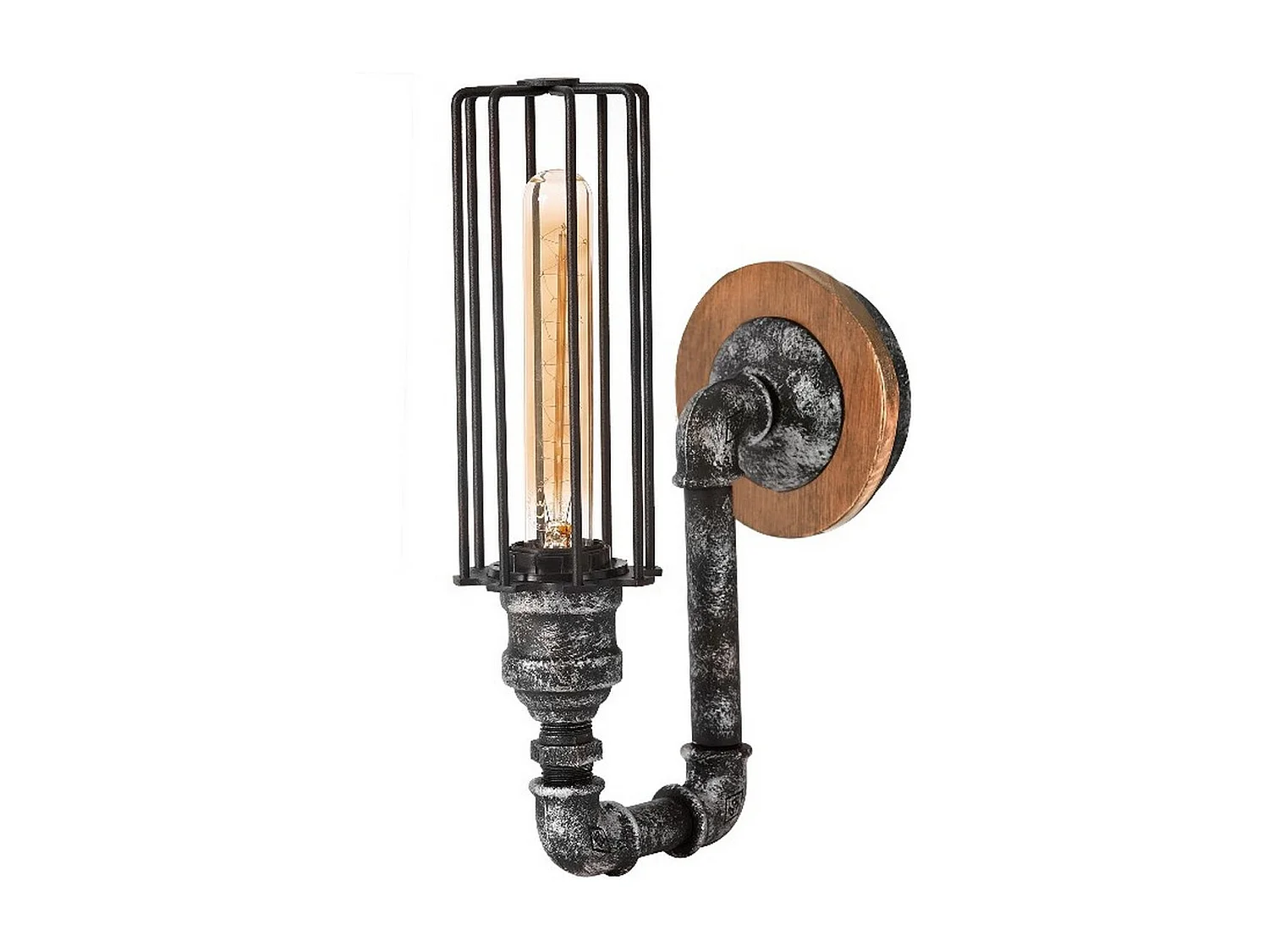 Lampa ścienna Brescia, Czarny, 12x21x32 cm, EPIKASA