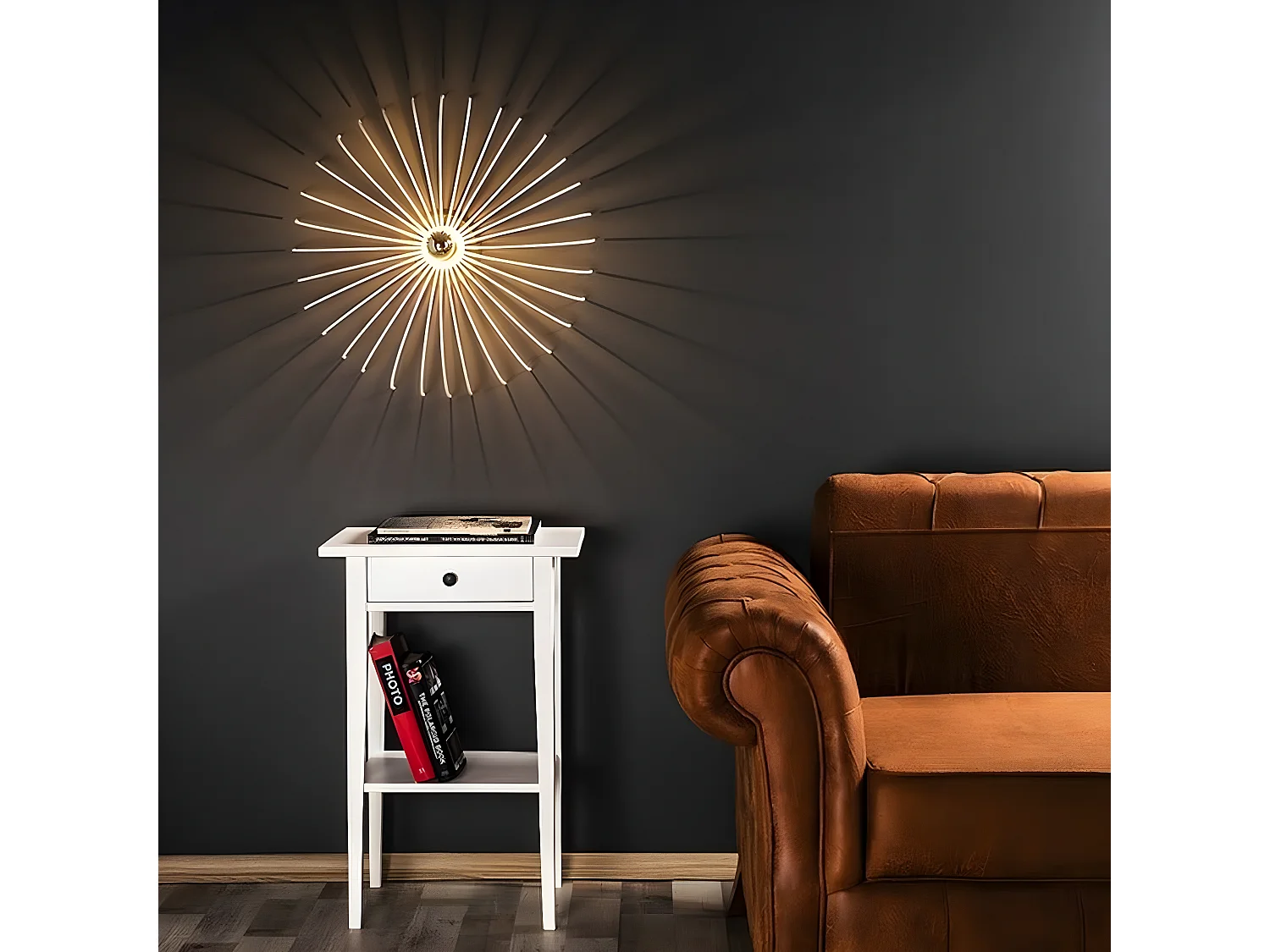 Wandlamp Carrara - Wit - 56x56x16 cm - EPIKASA