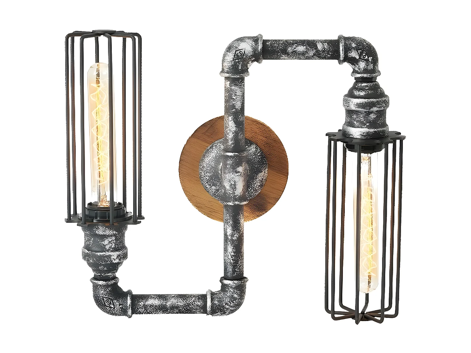 Applique Brescia, Noir, 34x12x30 cm, EPIKASA