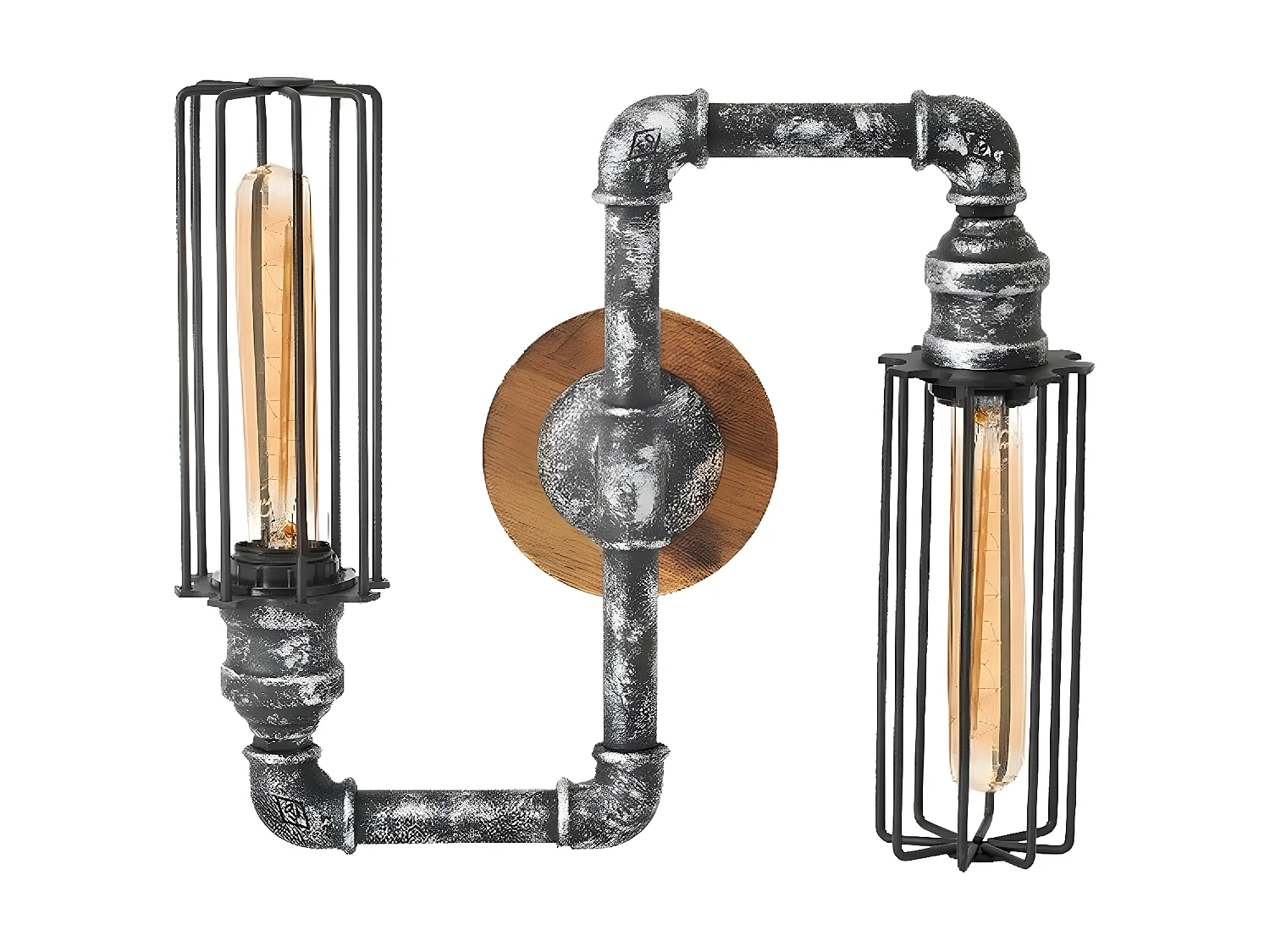 Applique Brescia, Noir, 34x12x30 cm, EPIKASA