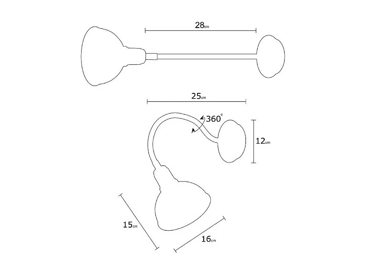 Applique Imperia, Bronze, 16x25x44 cm, EPIKASA