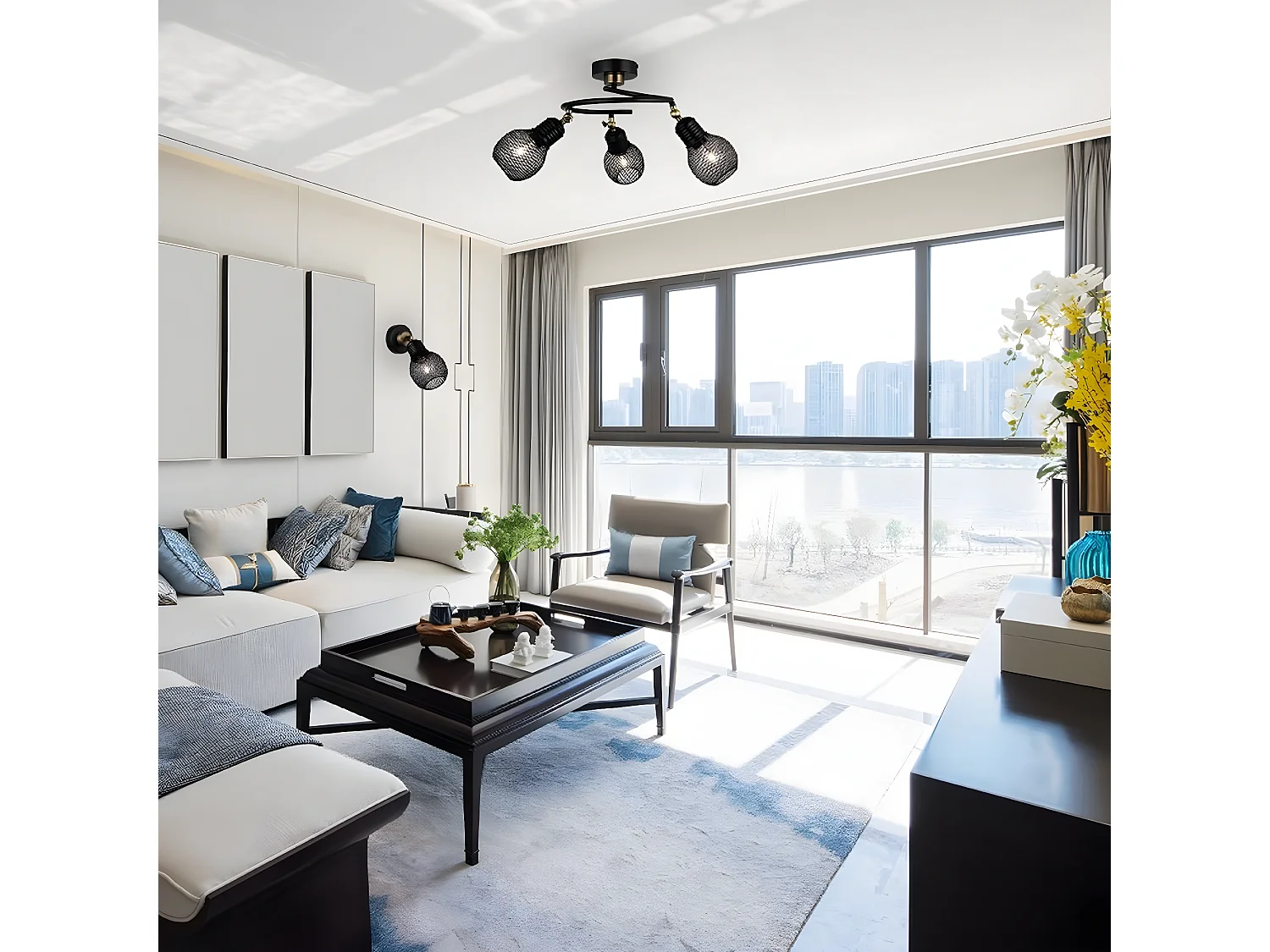 Spot d'Intérieur Piacenza, Noir, 15x12x25 cm, EPIKASA