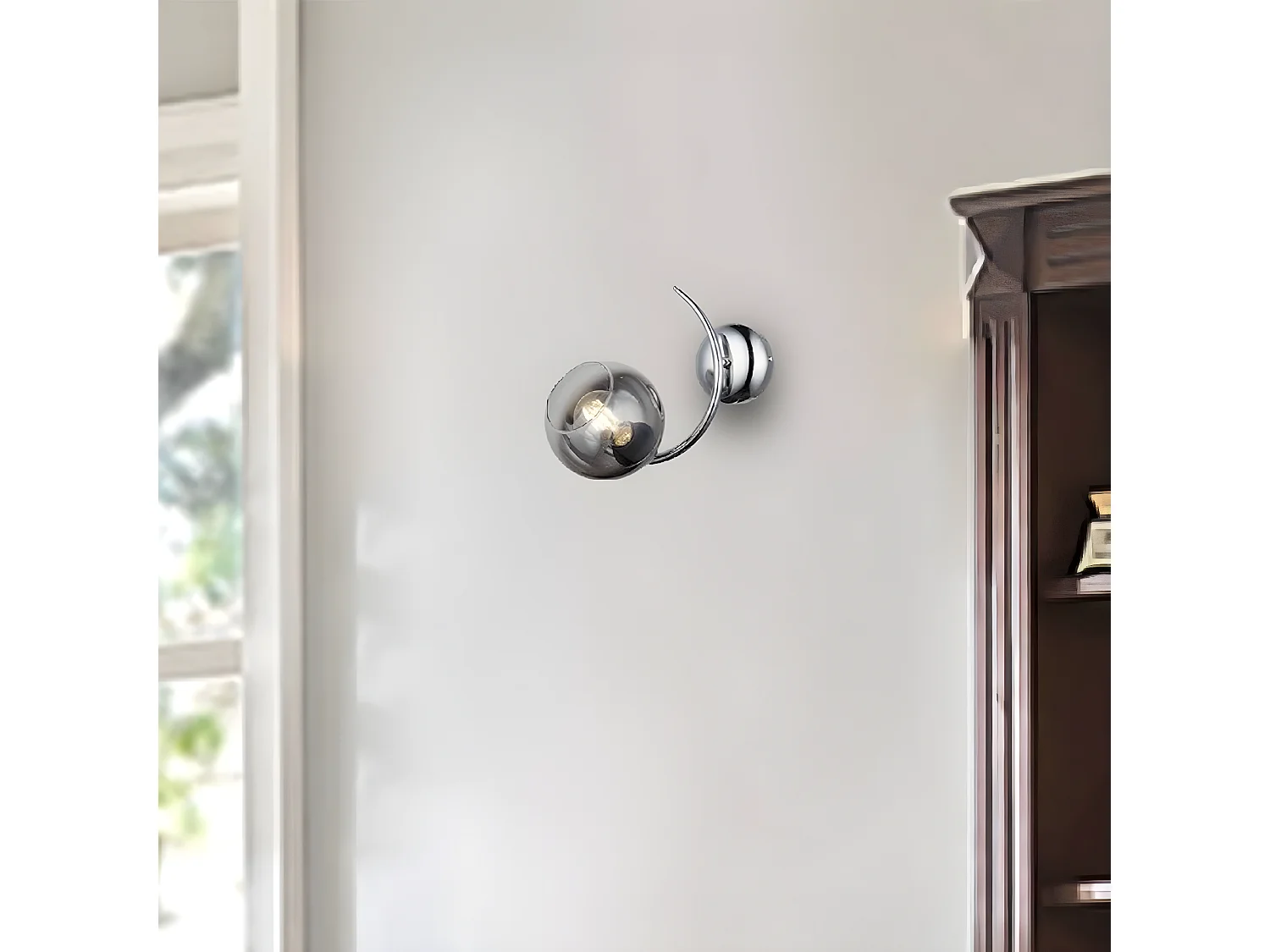 Applique Cesena, Chrome, 22x28x17 cm, EPIKASA