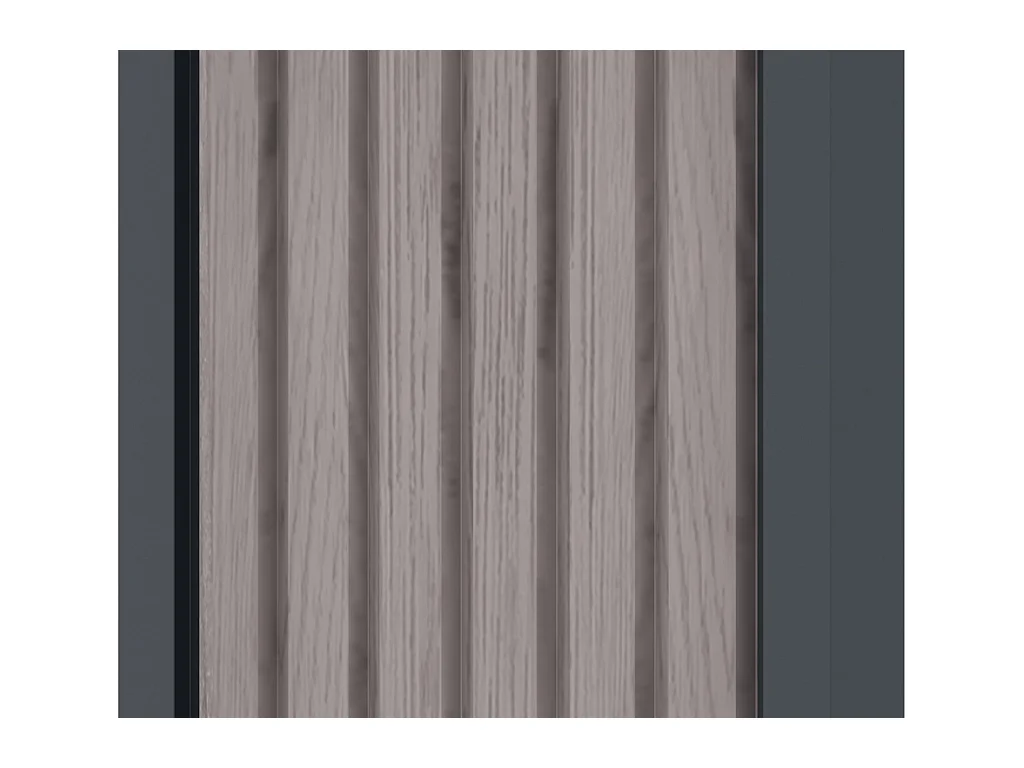 Cobertizo para leña de acero galvanizado efecto madera 4,9 estéreos - 4,1 m3 WINWOOD - Ancho 242 x Prof. 89 x Alt. 190 cm