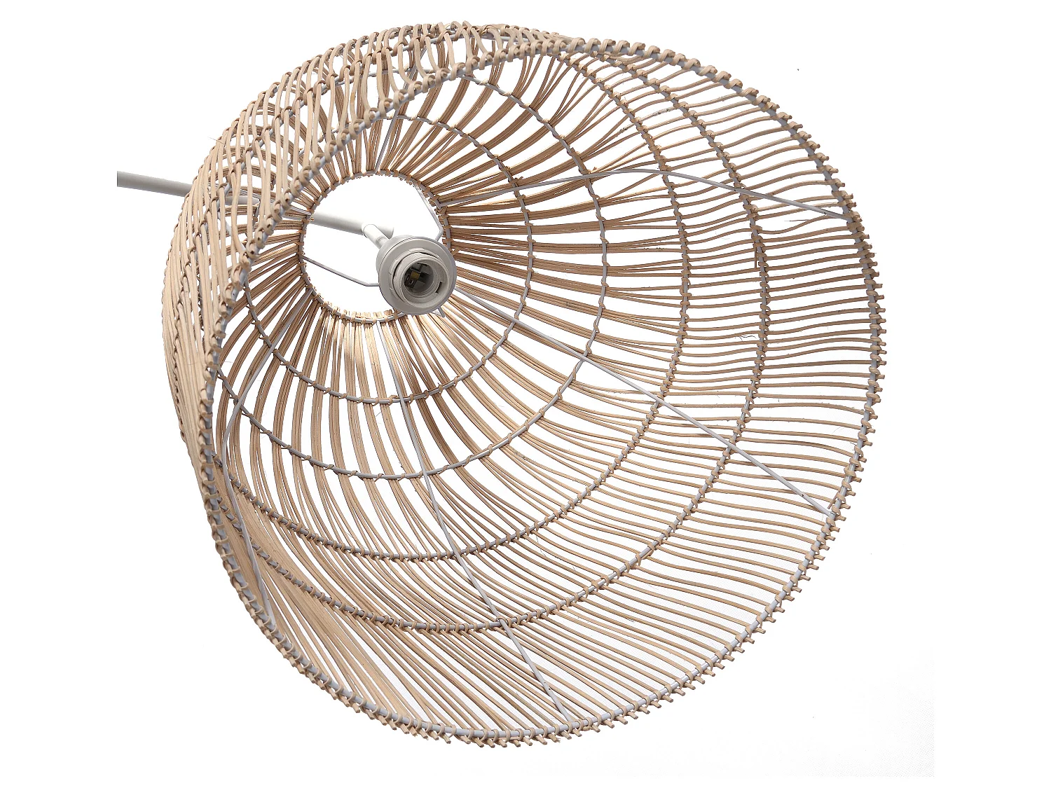 Stehleuchte Ethno-Stil - H. 177 cm - Eisen & Rattan - Naturfarben - PARNAIBA