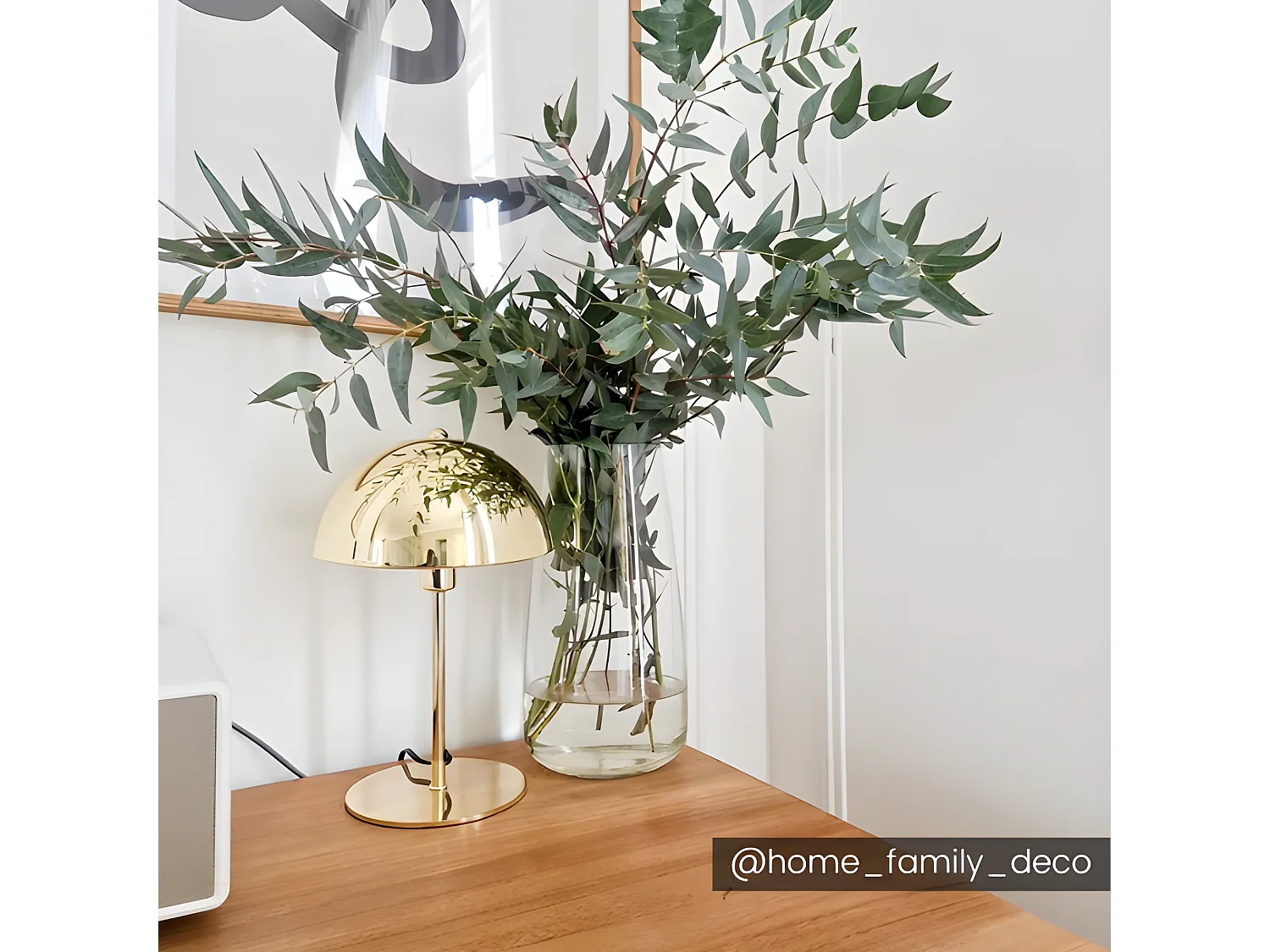 Pilzlampe Vintage - 20 x 30 cm - Goldfarben - ONTARIO