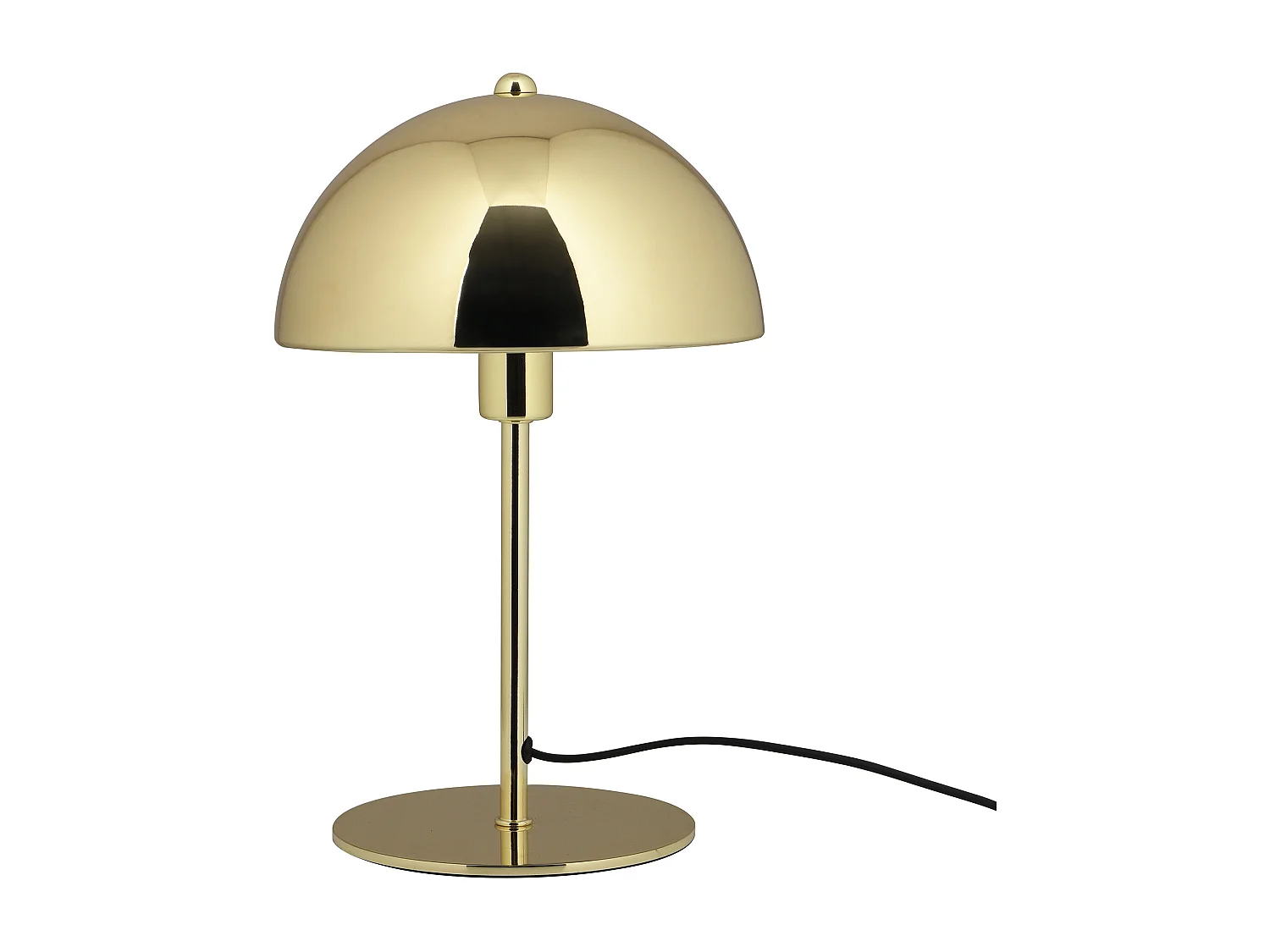 Tafellamp met champignonvorm en vintage-look met messingeffect - D 20 cm x H 30 cm - Goudkleurig - ONTARIO