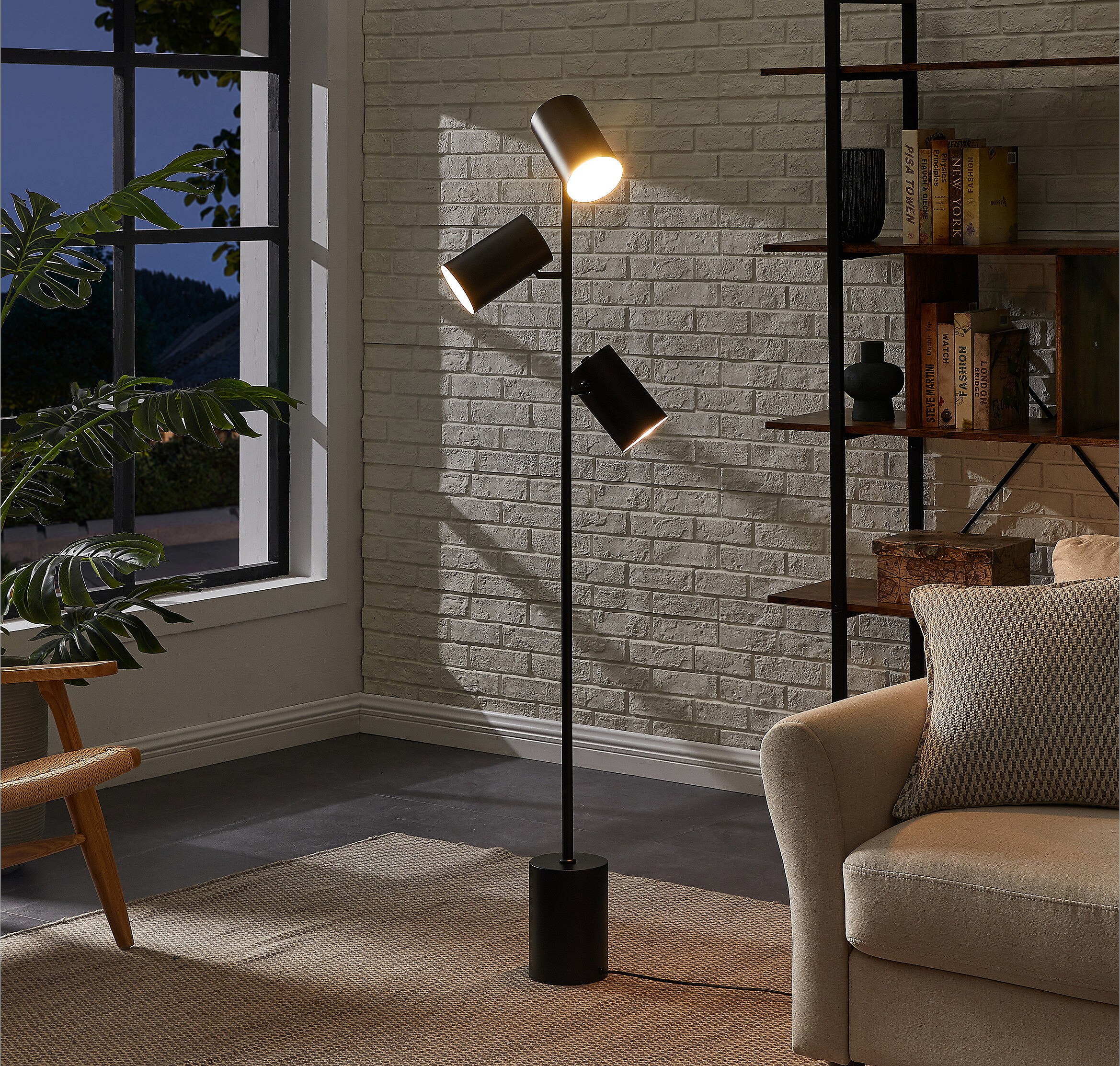 Lampada Da Tavolo Shabby Chic WXP-778803 - Abat-jour Nero In Metallo, 21x48 Cm, Stile Vintage Per Arredamento Moderno