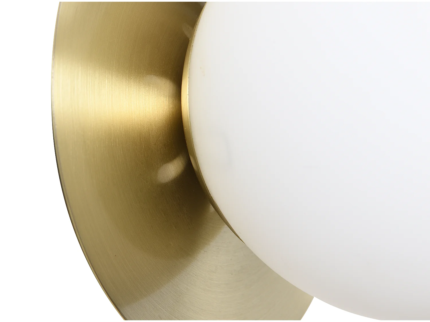 Applique murale art déco en laiton brossé et verre - H. 16 x L. 16 cm - GALENA