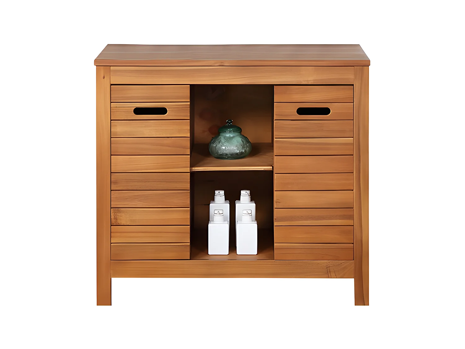 Waschbeckenunterschrank - Akazienholz - 90 cm - PULUKAN