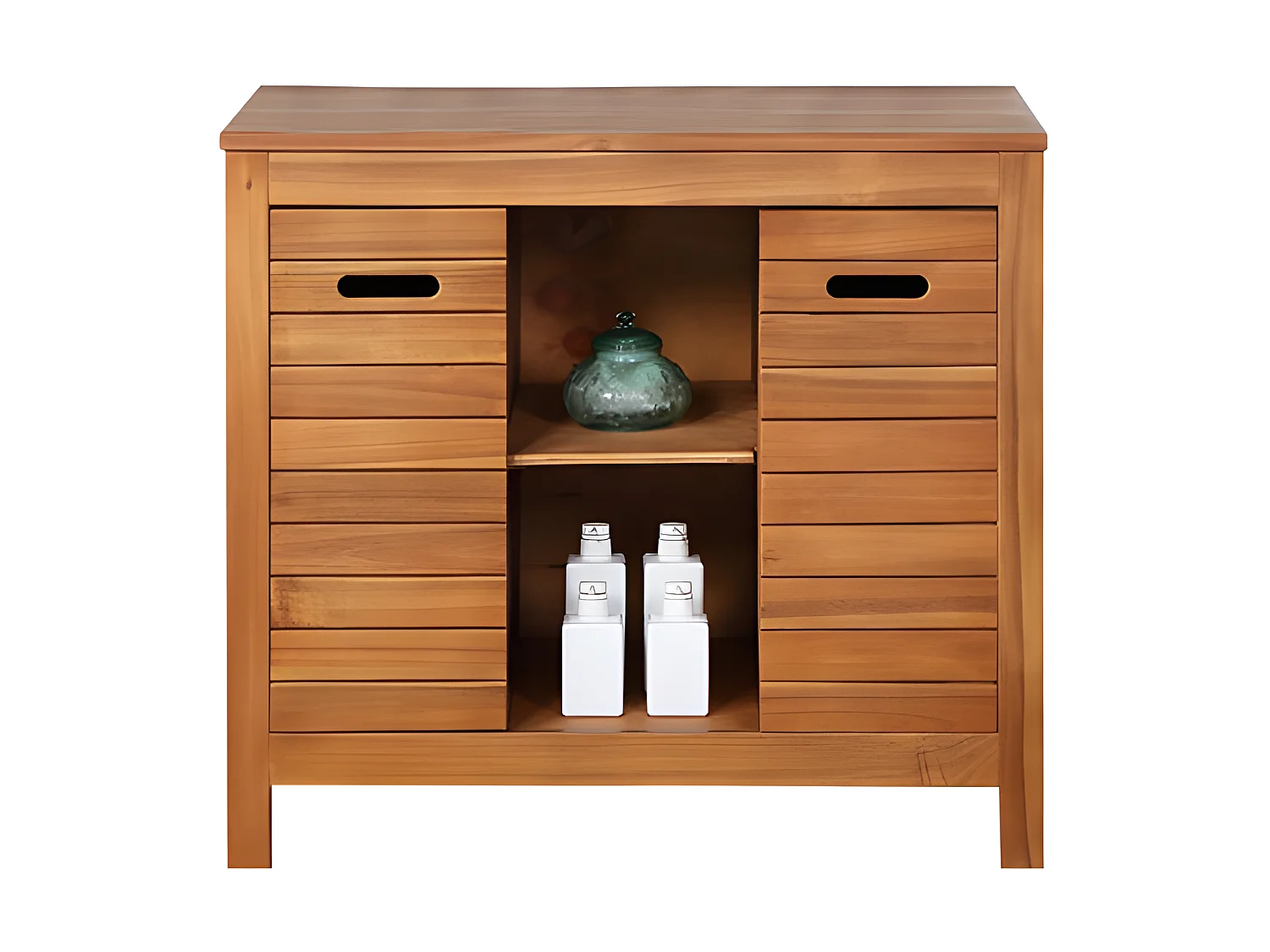 Meuble sous vasque en bois d'acacia - 90 cm - PULUKAN