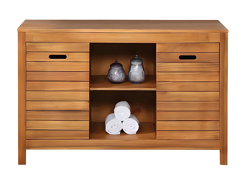 Mobile sotto lavabo 130 cm in Legno d'acacia - PULUKAN