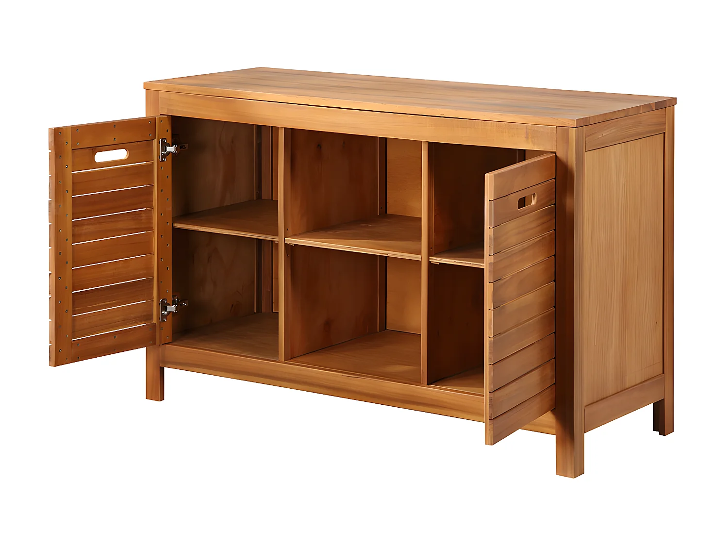 Meuble sous vasque en bois d'acacia - 130 cm - PULUKAN