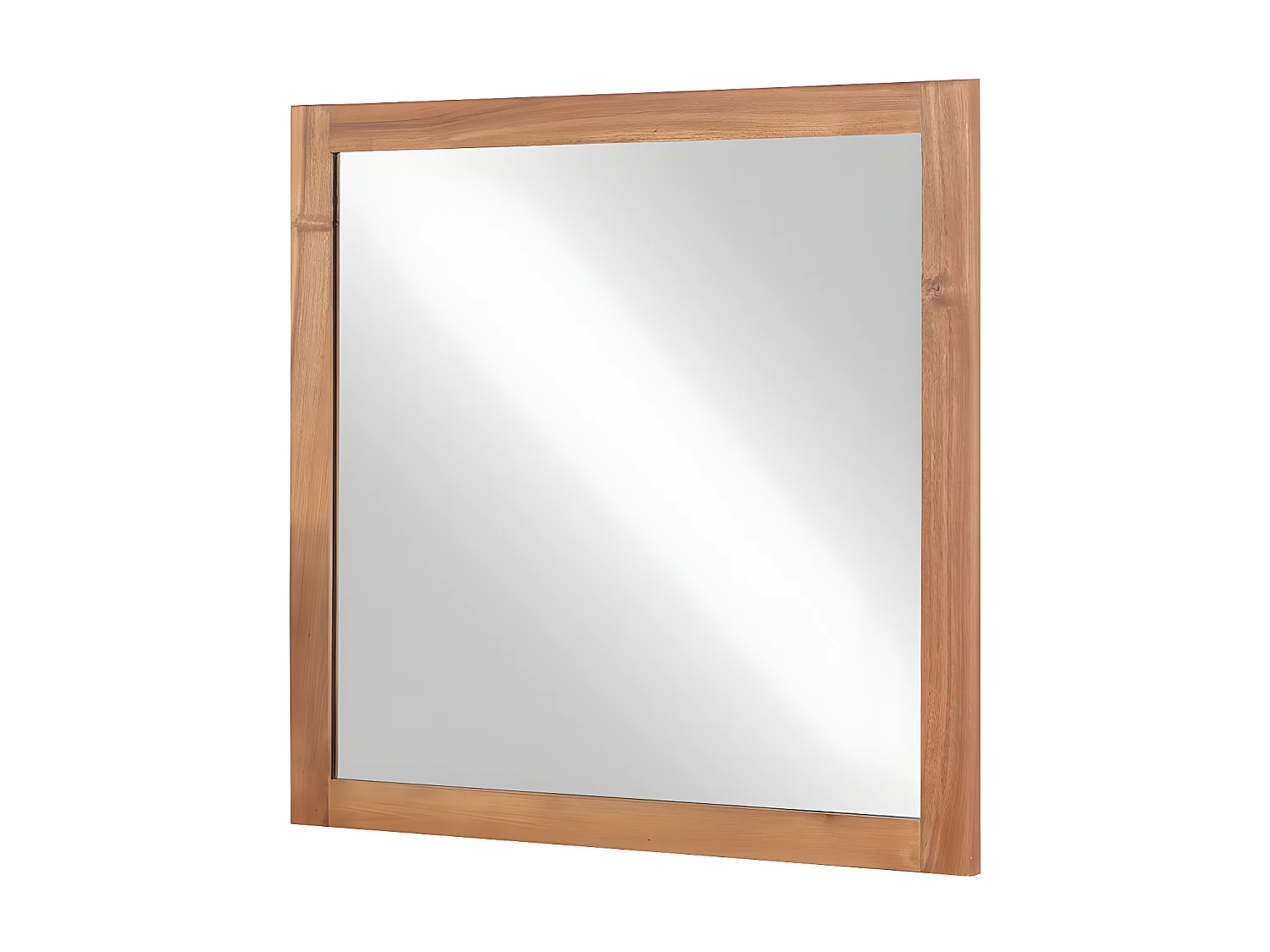 Specchio quadrato con contorno 60 x 60 cm in Legno d'acacia - SEPANG