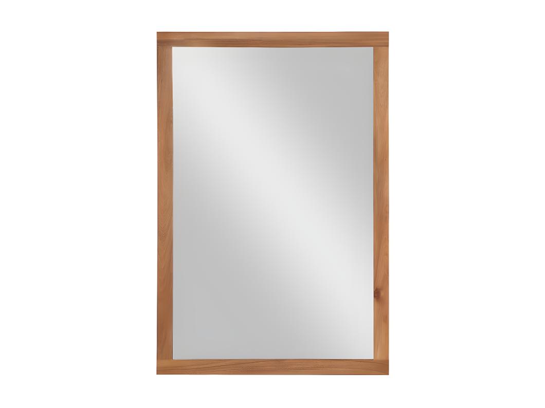 Espejo rectangular con borde de madera de acacia - 90 x 60 cm - SEPANG
